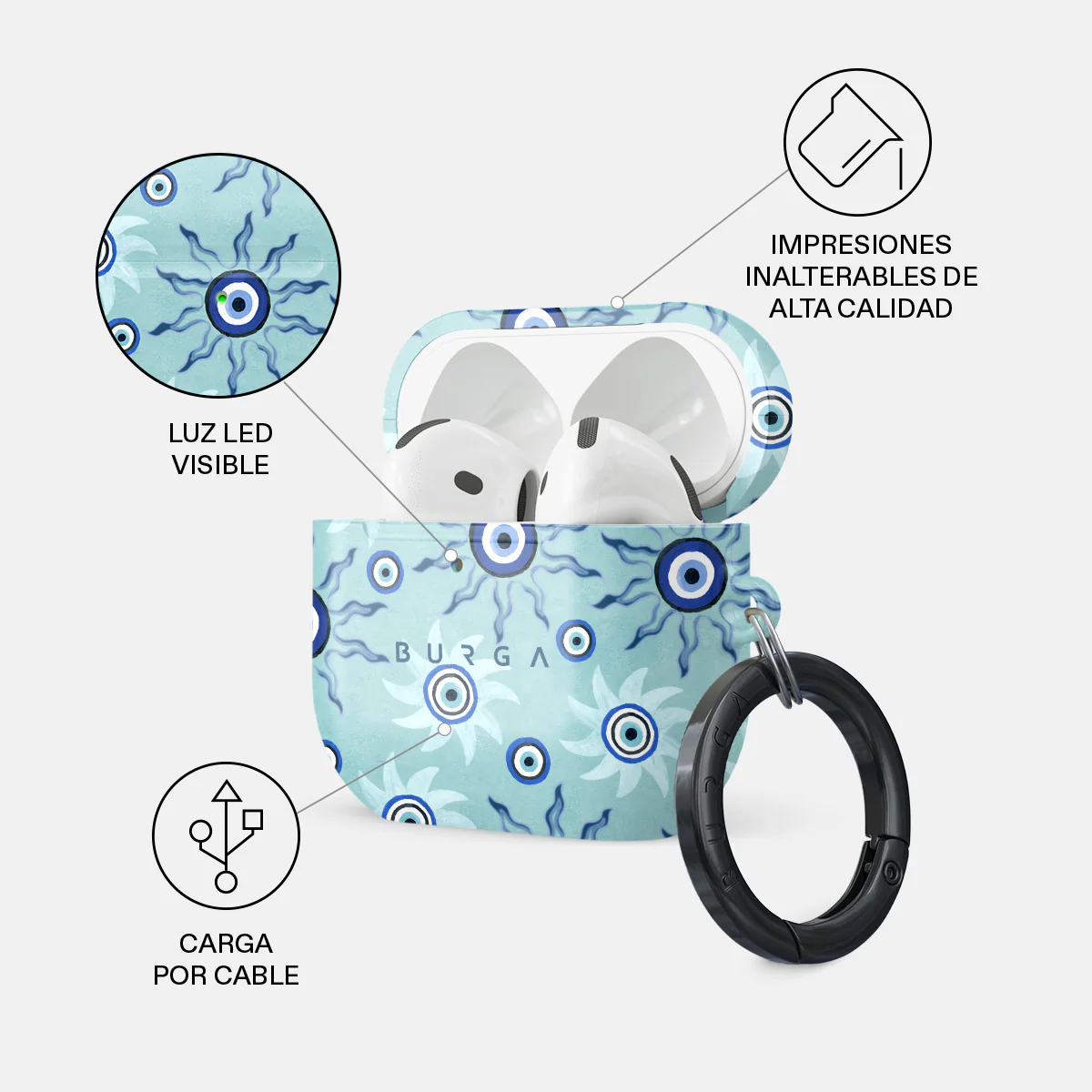 Blue Gaze - AirPods 4 Funda - Image 3