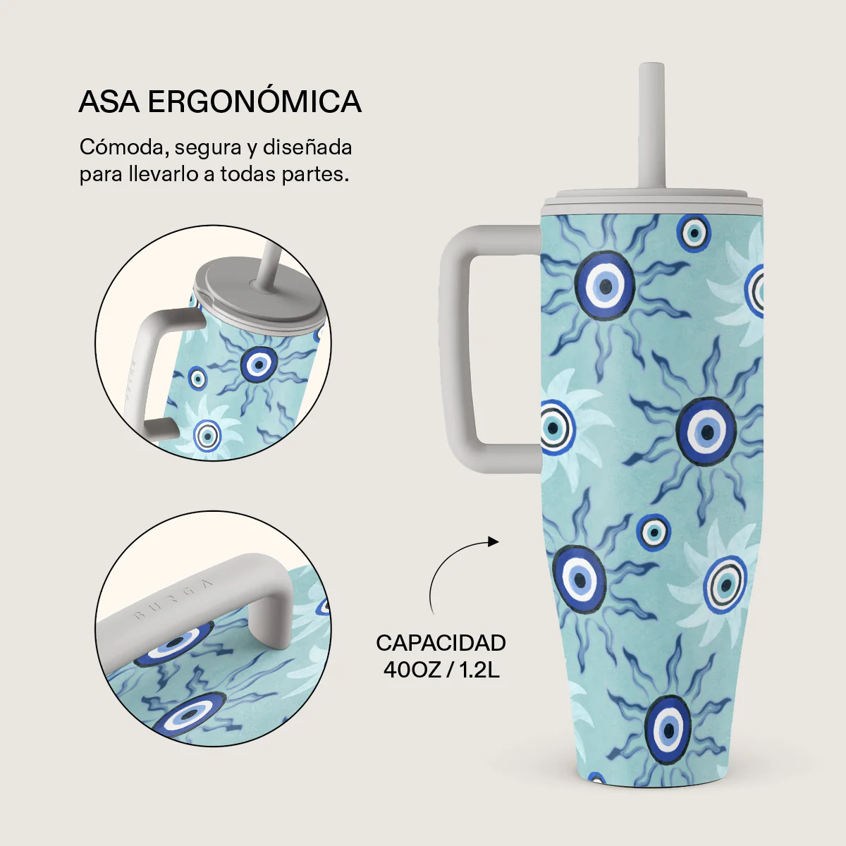 Blue Gaze - All Day Leakproof Tumbler - Image 2