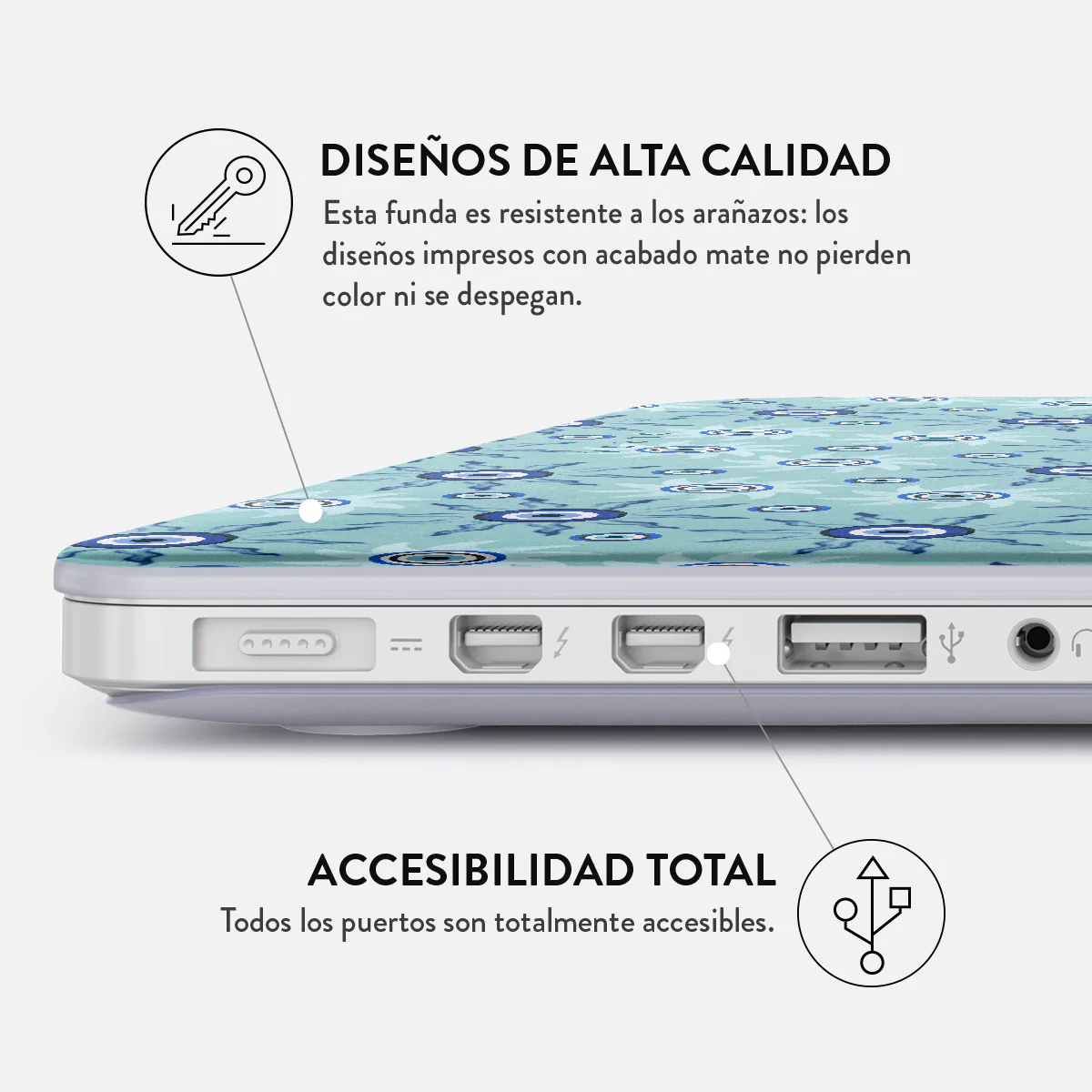 Blue Gaze - Funda Rígida para Macbook - Image 17