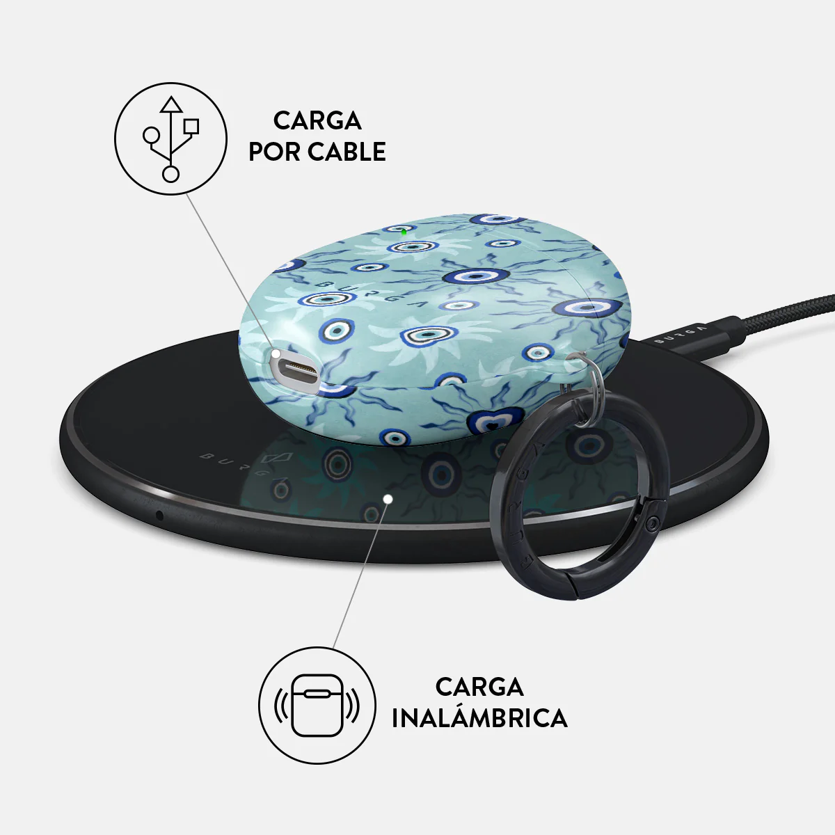 Blue Gaze - Google Pixel Buds 2 Funda - Image 3