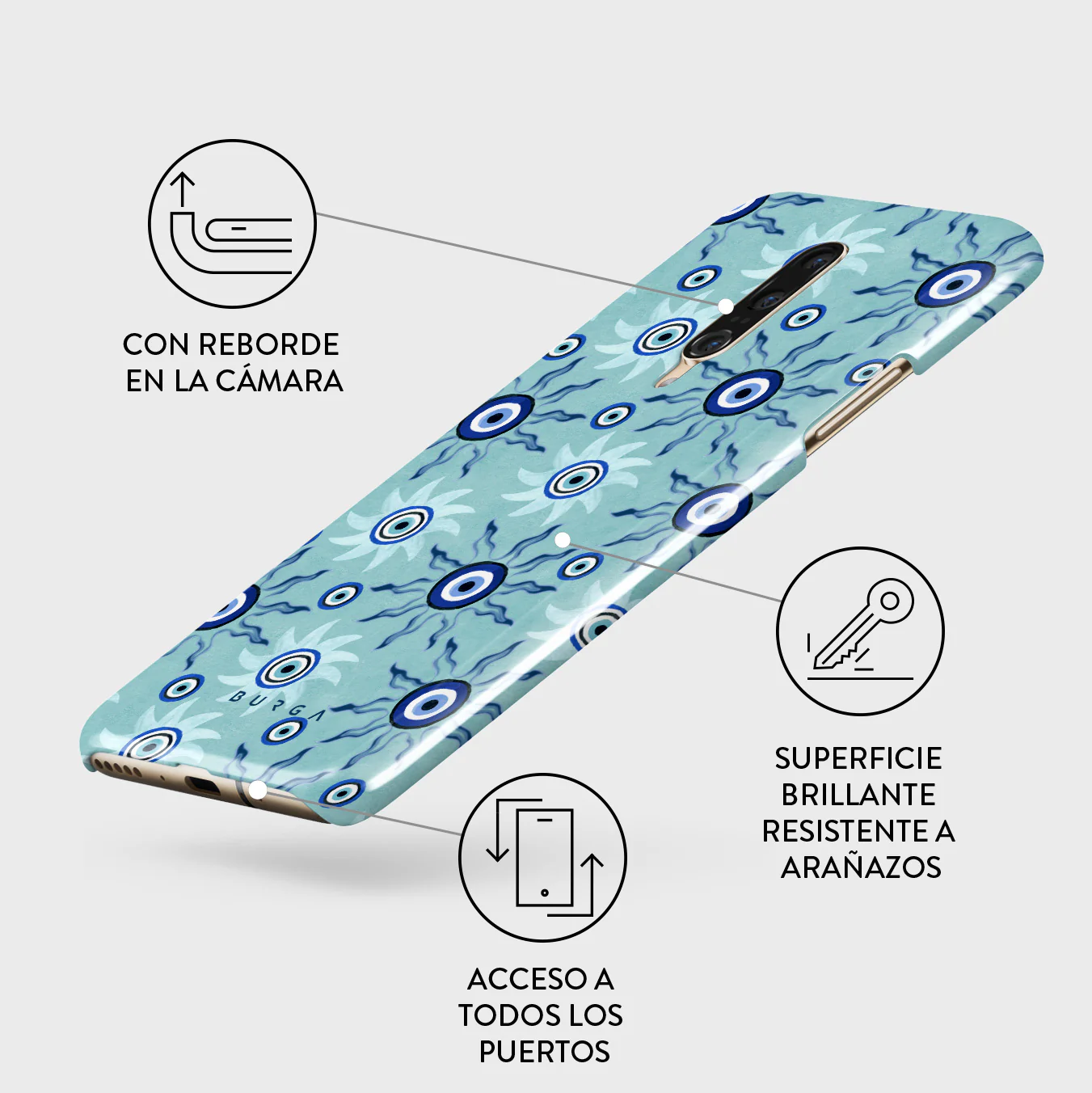 Blue Gaze - OnePlus 7 Pro / 7T Pro Funda - Image 3