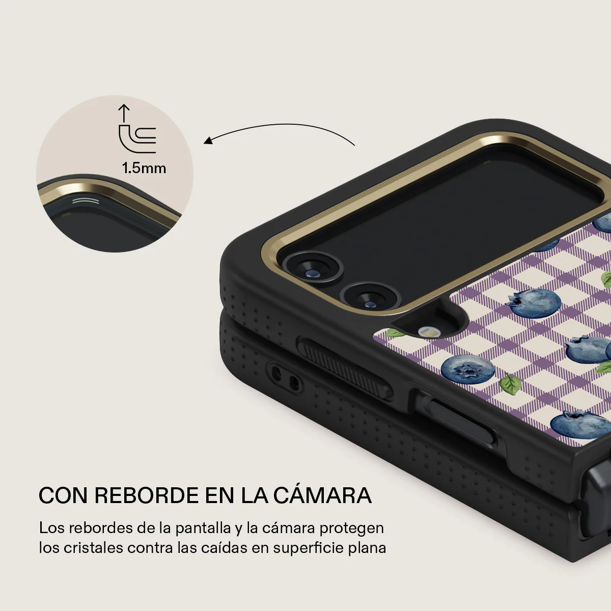 Blueberry Muffin - Samsung Galaxy Z Flip 4 Funda - Image 17