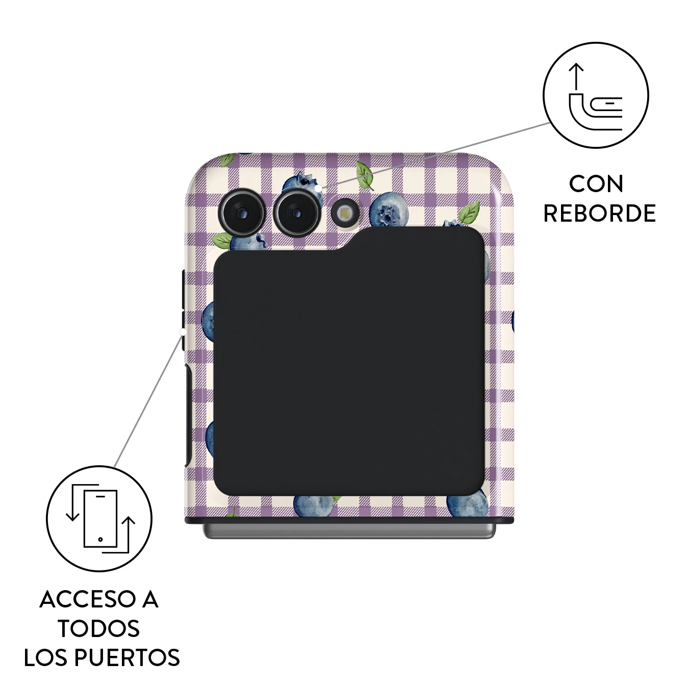 Blueberry Muffin - Samsung Galaxy Z Flip 5 Funda - Image 3