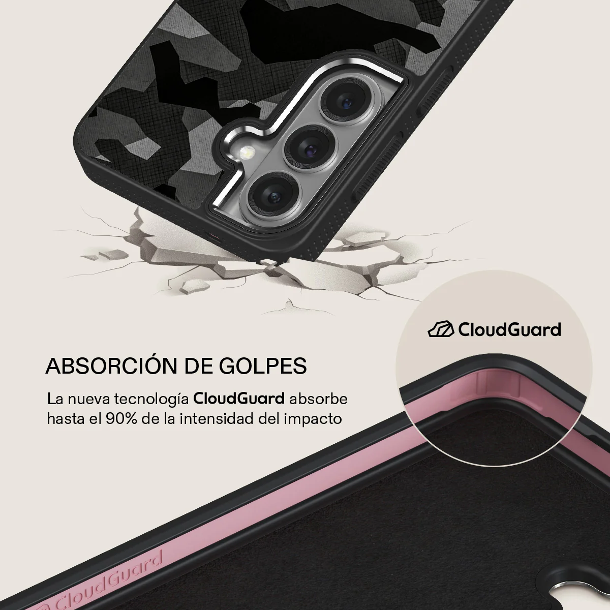Night Black Camouflage - Samsung Galaxy S26 Funda - Image 14