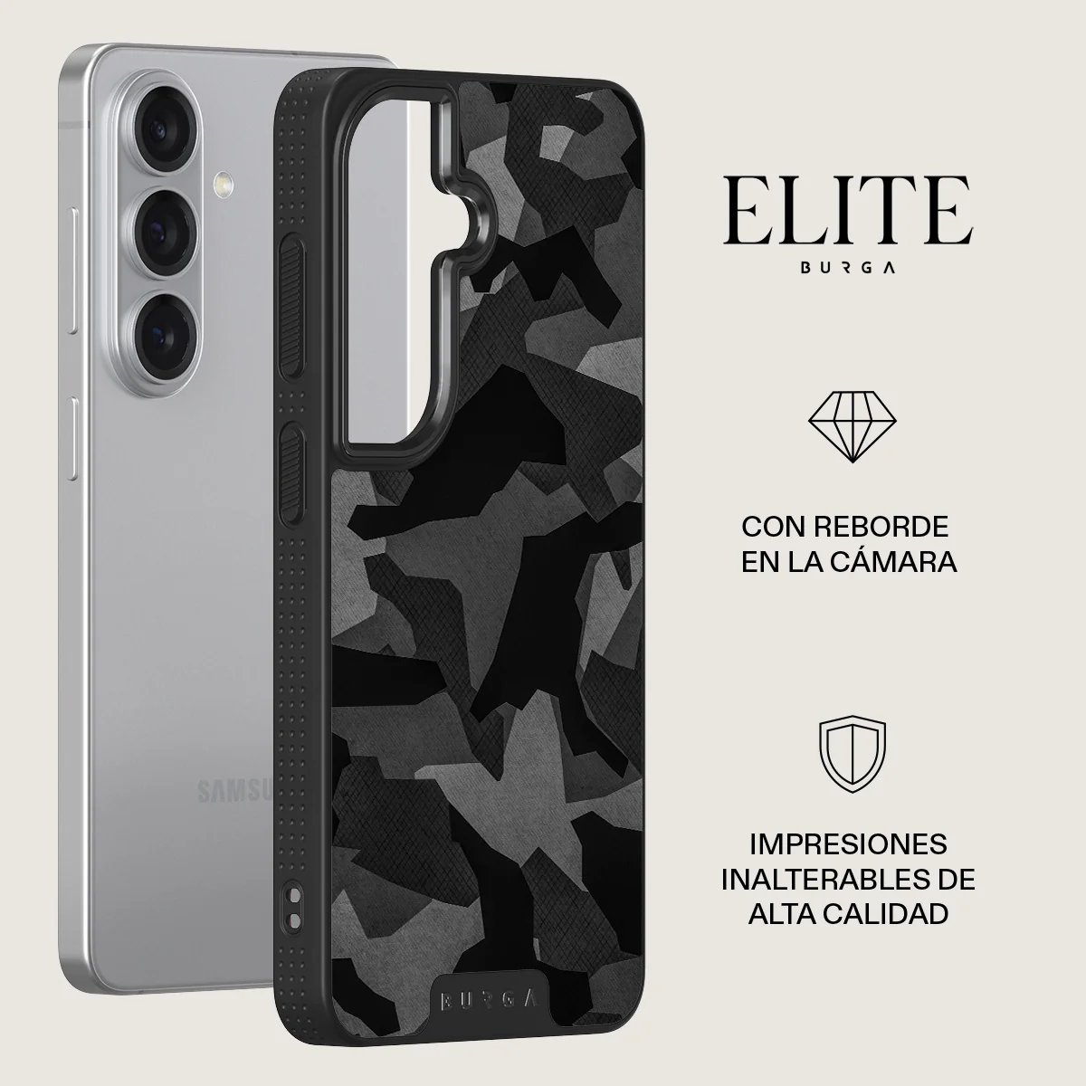 Night Black Camouflage - Samsung Galaxy S26 Plus Funda - Image 13