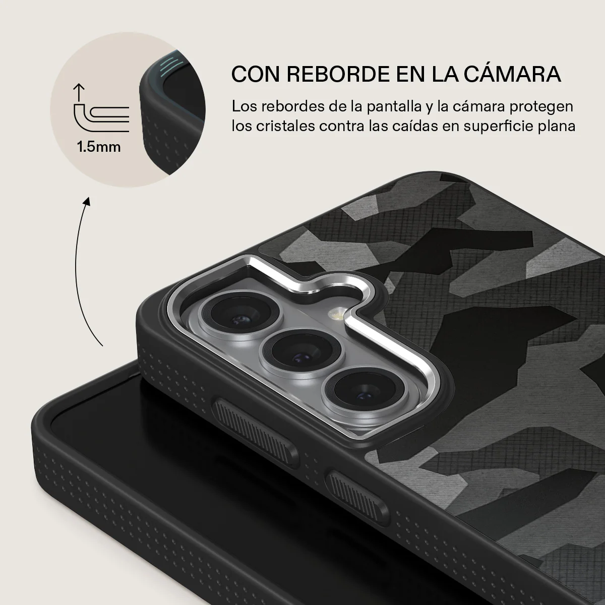 Night Black Camouflage - Samsung Galaxy S26 Plus Funda - Image 22