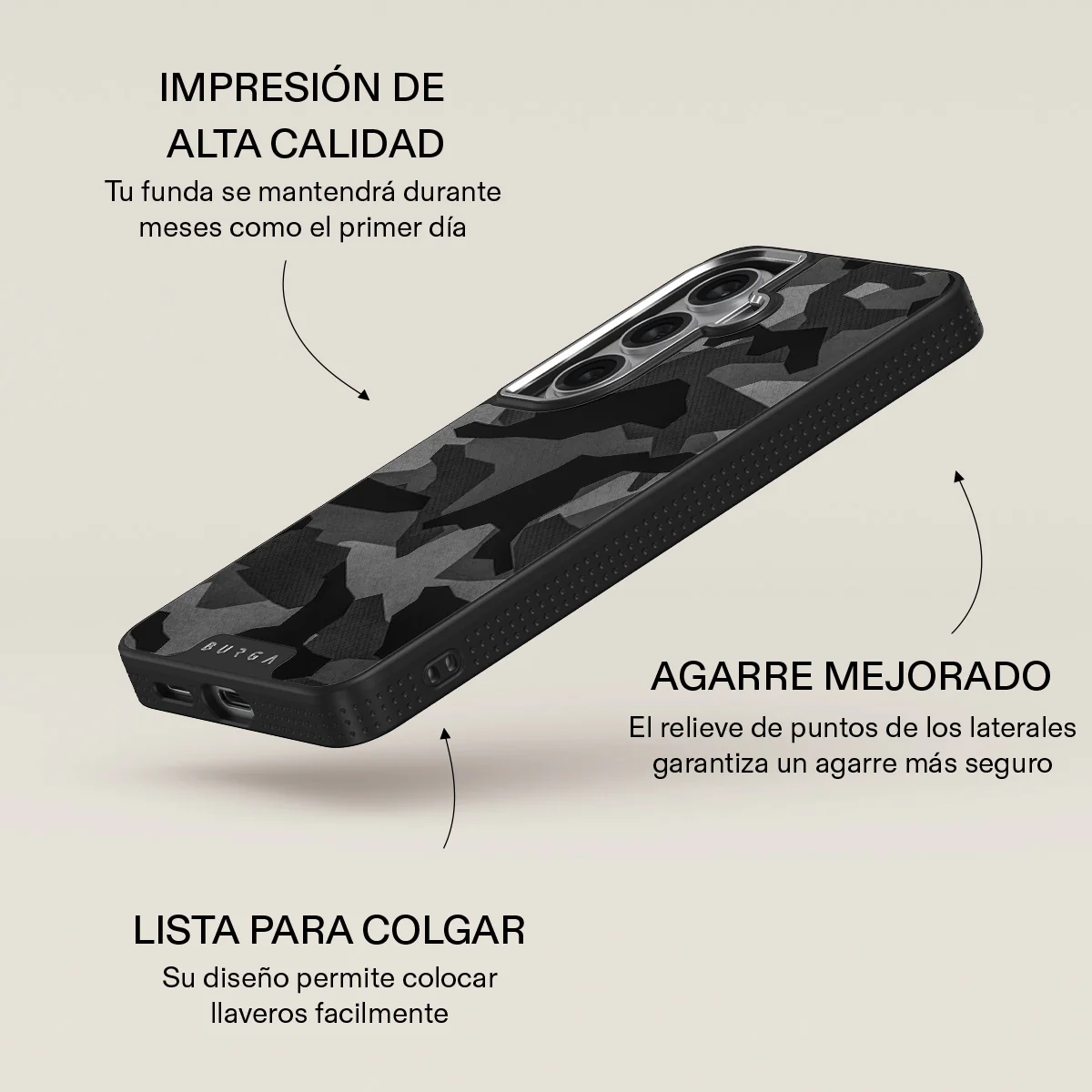 Night Black Camouflage - Samsung Galaxy S26 Plus Funda - Image 23
