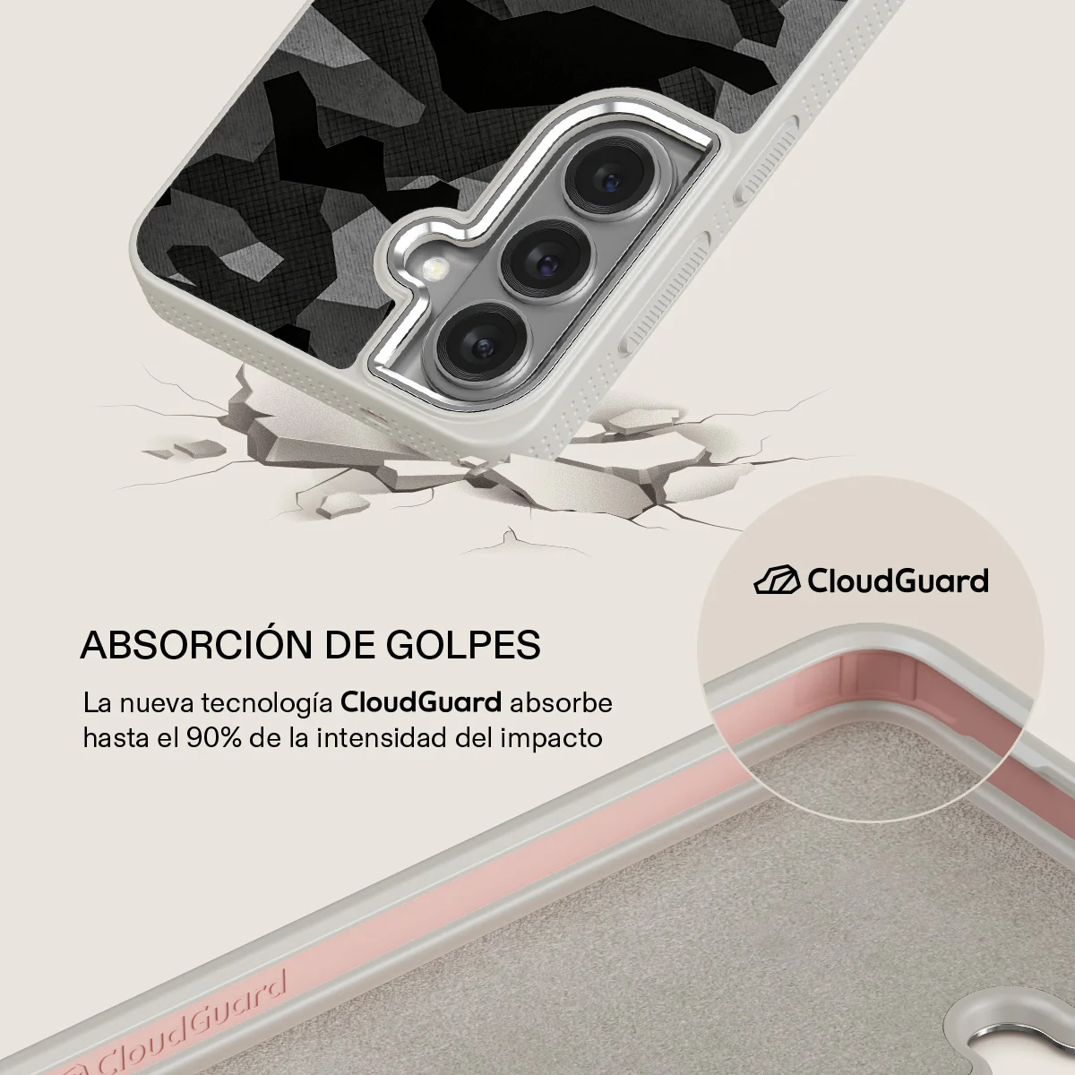 Night Black Camouflage - Samsung Galaxy S26 Plus Funda - Image 35