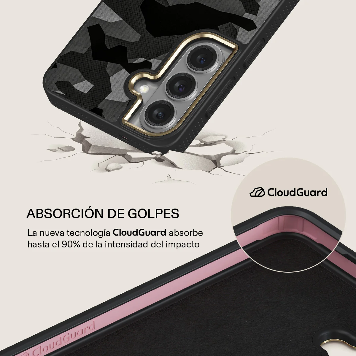 Night Black Camouflage - Samsung Galaxy S26 Plus Funda - Image 7