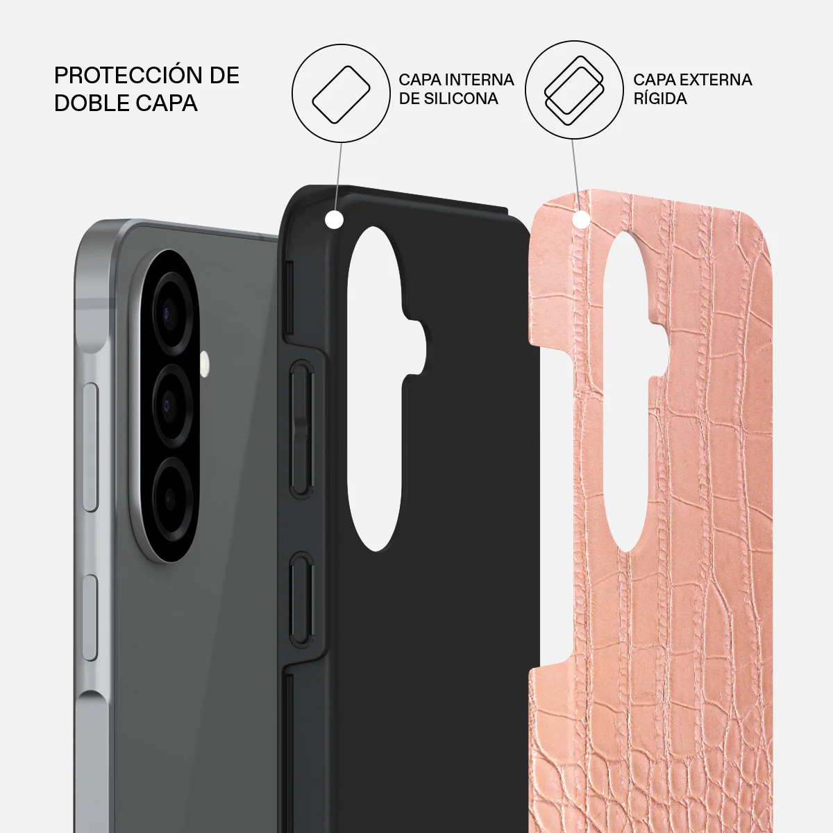 Pink Croco - Samsung Galaxy A57 5G Funda - Image 2