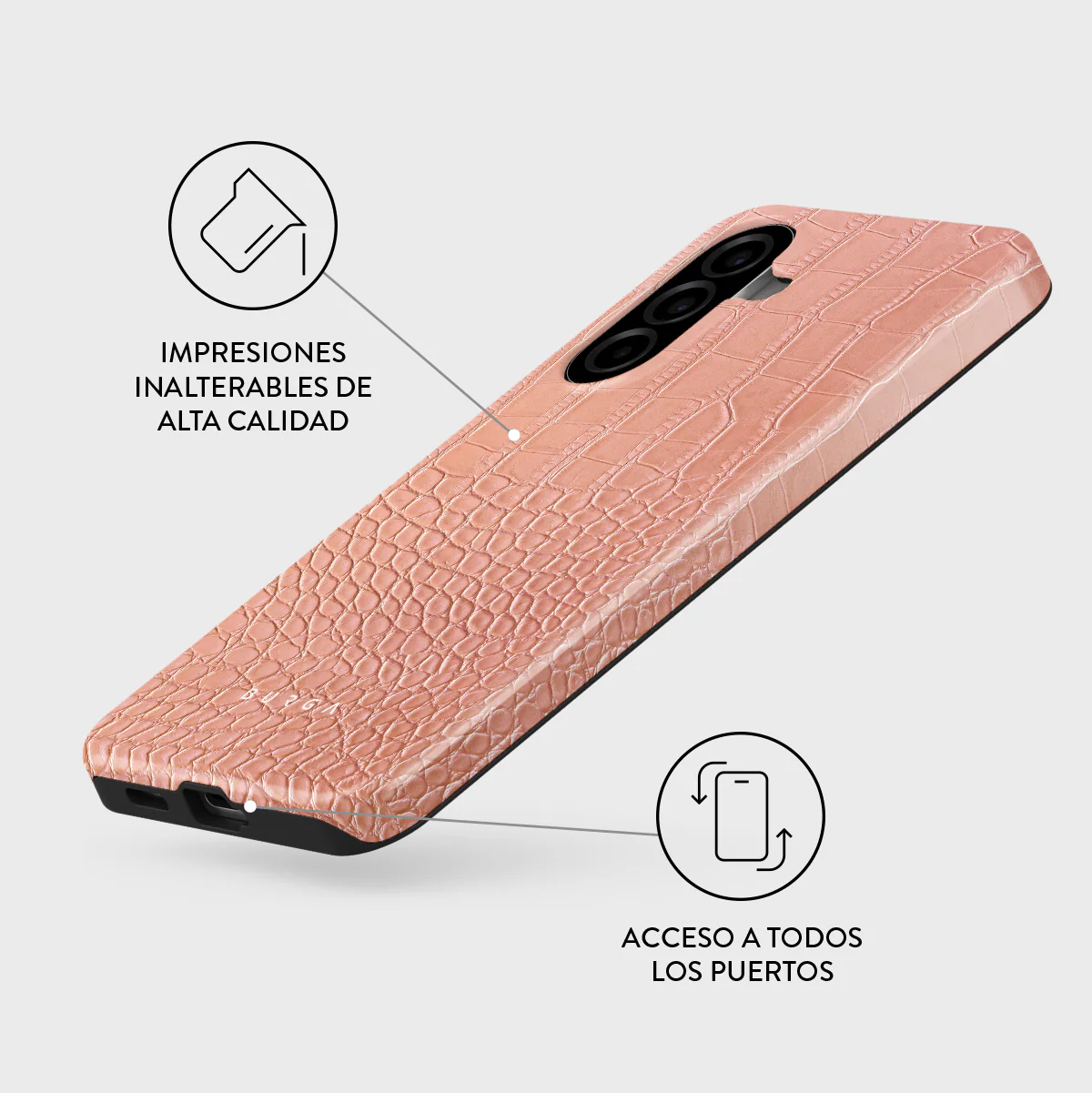 Pink Croco - Samsung Galaxy A57 5G Funda - Image 3