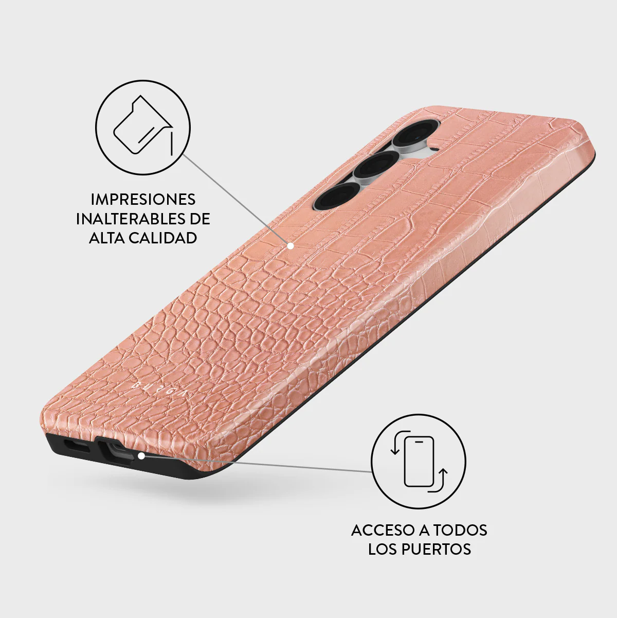 Pink Croco - Samsung Galaxy S25 FE Funda - Image 3