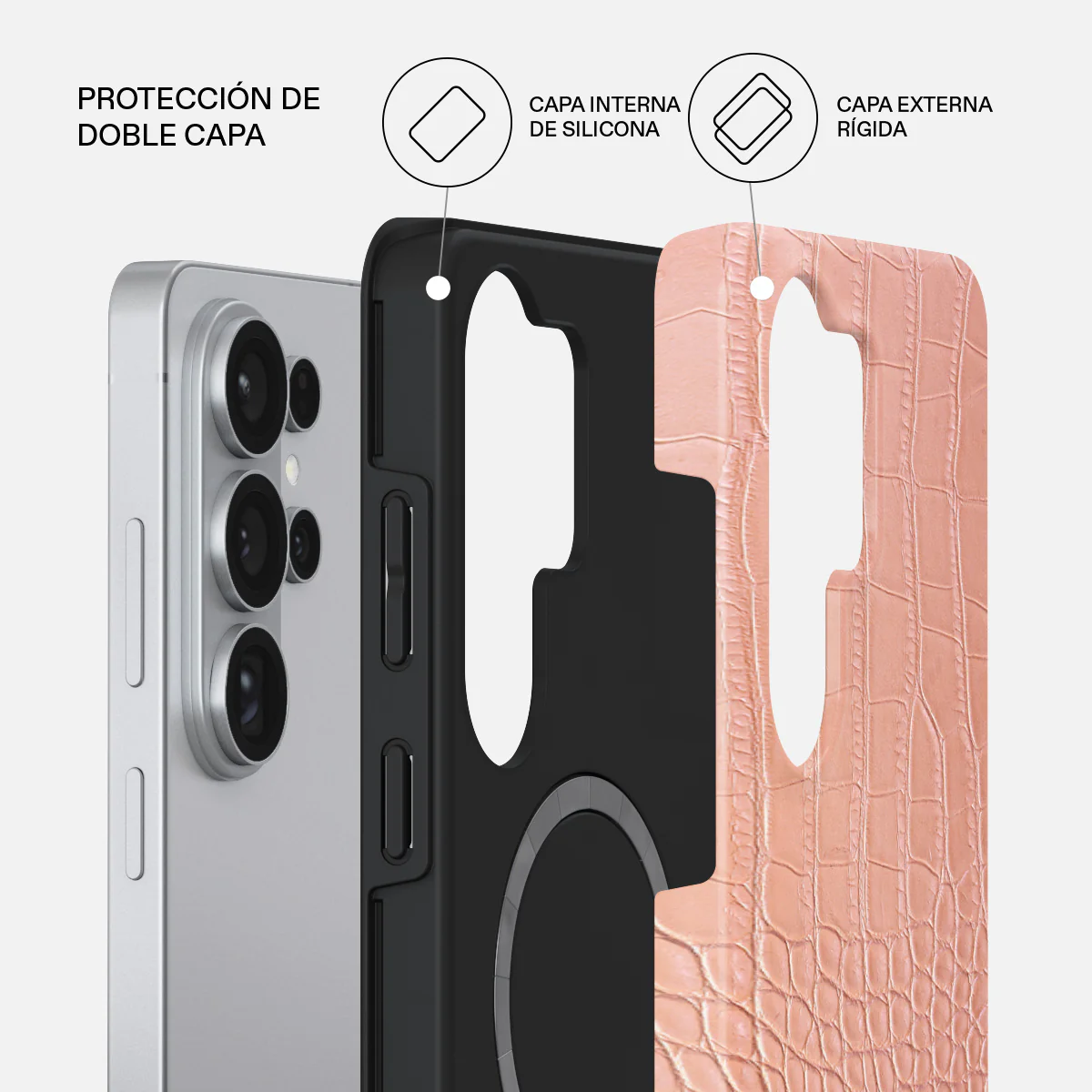 Pink Croco - Samsung Galaxy S26 Ultra Funda - Image 2