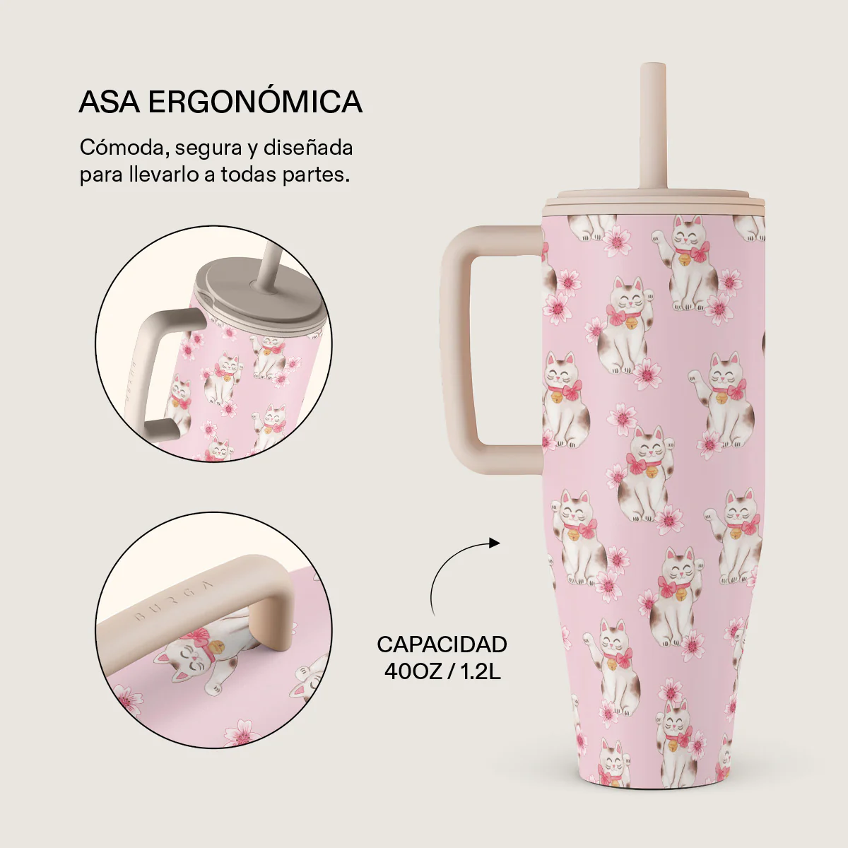 Maneki Neko - All Day Leakproof Tumbler - Image 2