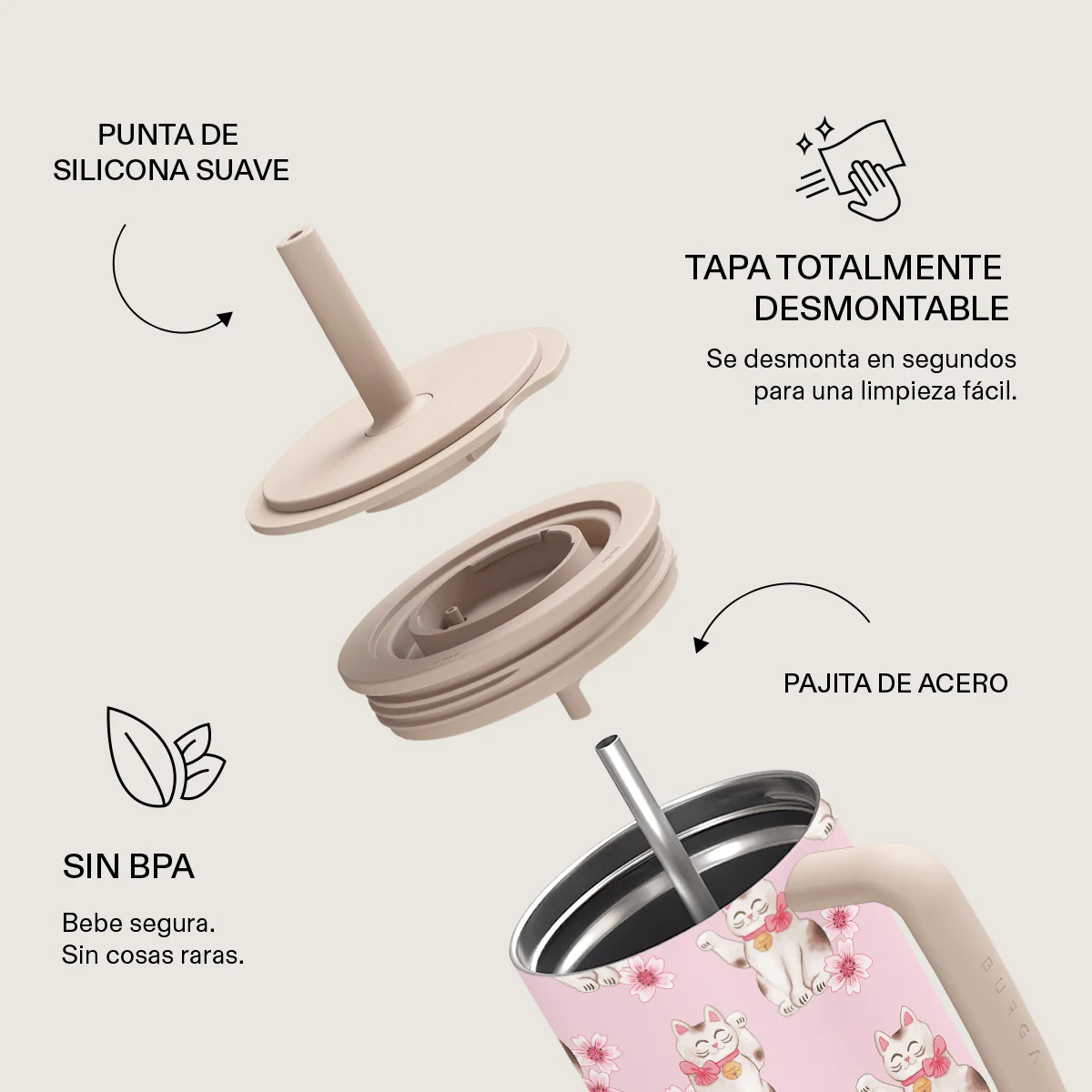 Maneki Neko - All Day Leakproof Tumbler - Image 6
