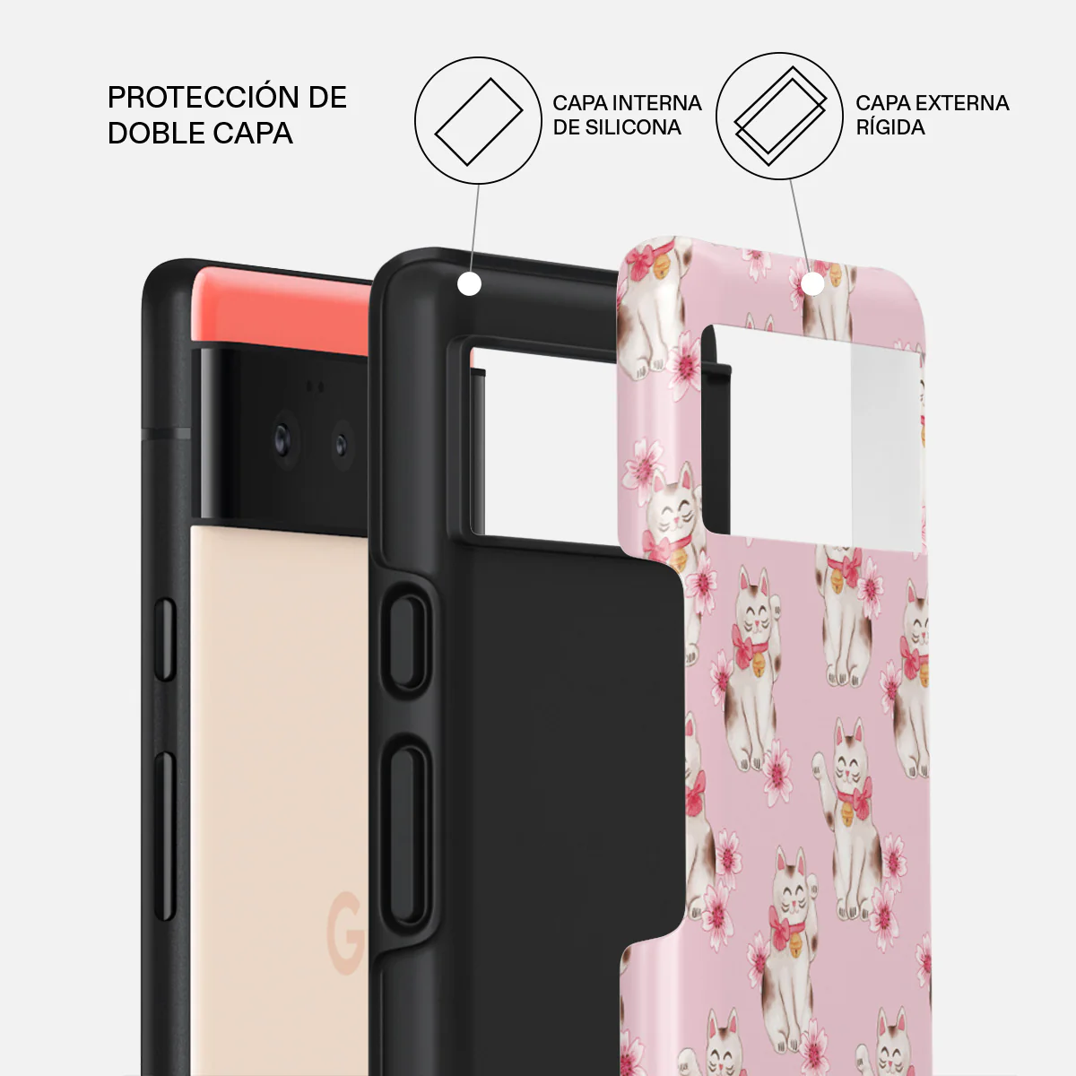 Maneki Neko - Google Pixel 6a Funda - Image 2
