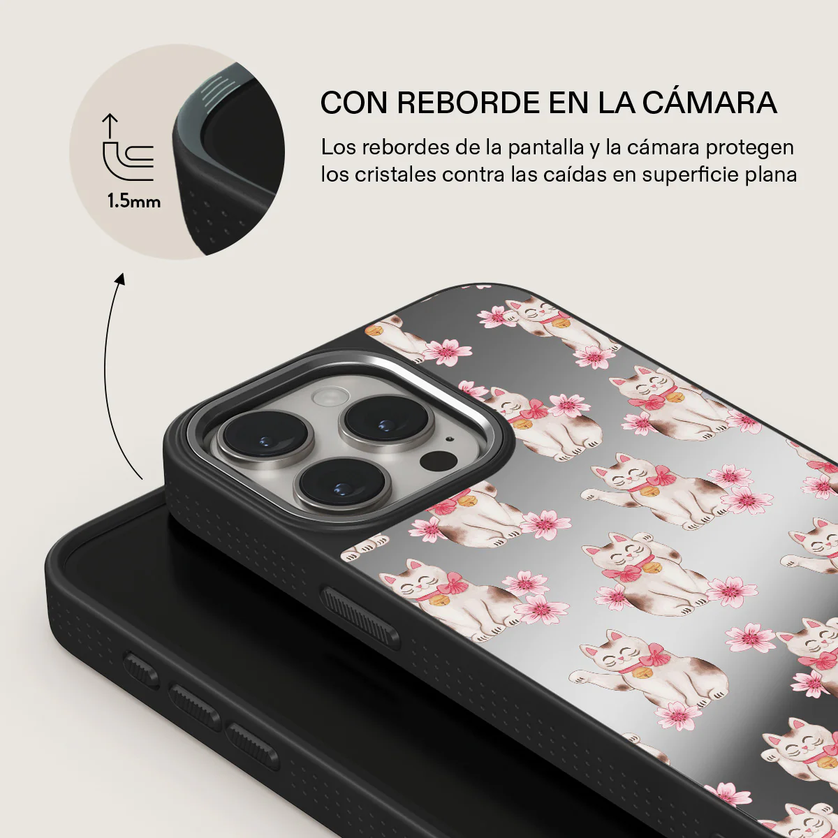 Maneki Neko - iPhone 15 Pro Funda - Image 38