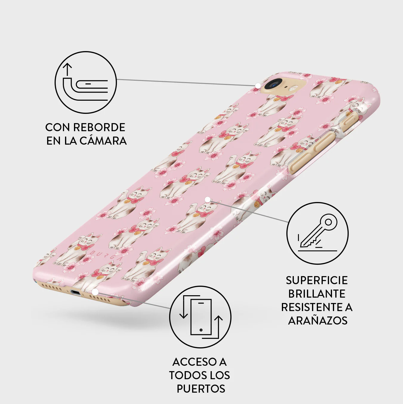 Maneki Neko - iPhone 7 / iPhone 8 Funda - Image 3