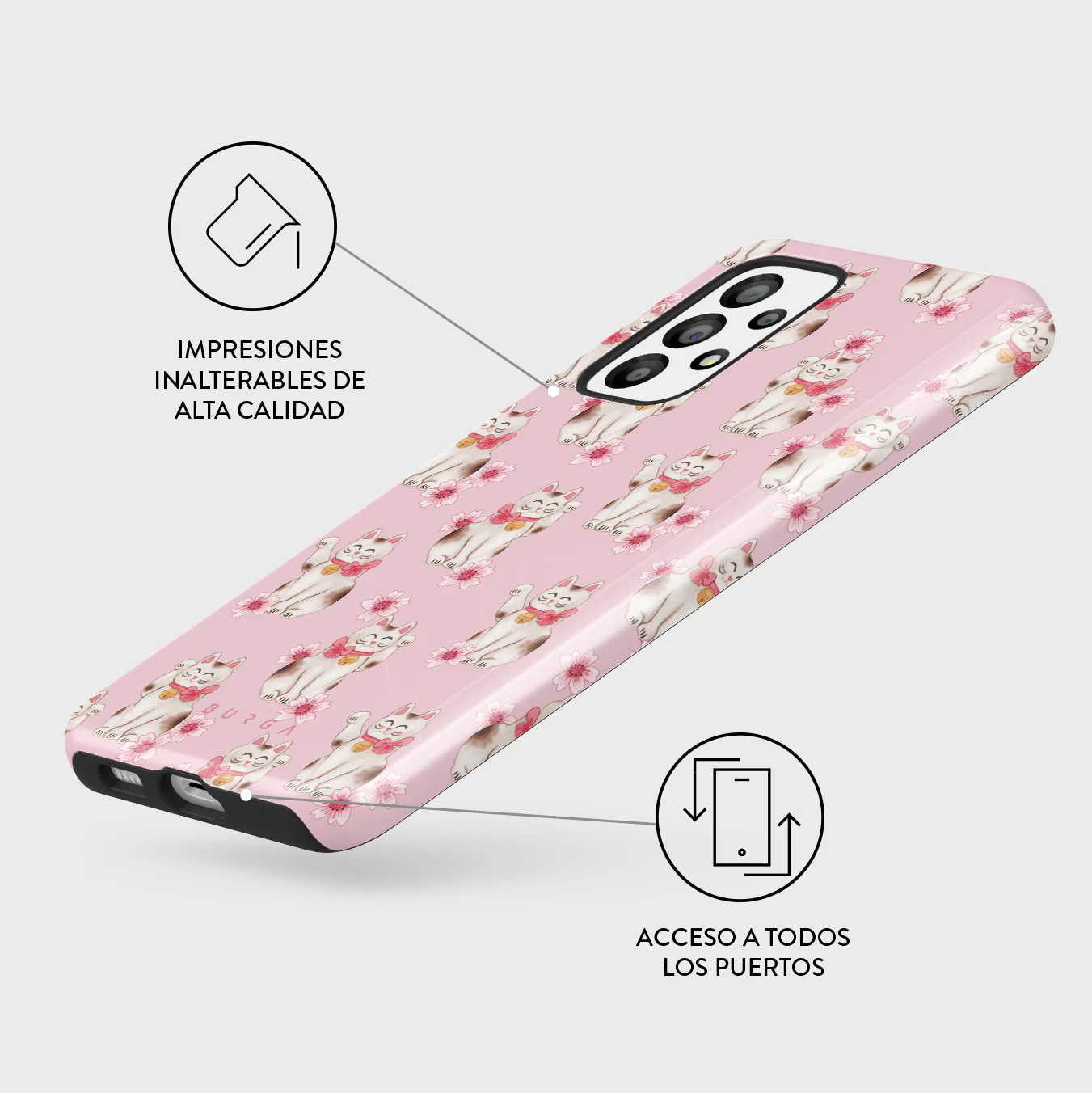 Maneki Neko - Samsung Galaxy A73 Funda - Image 3