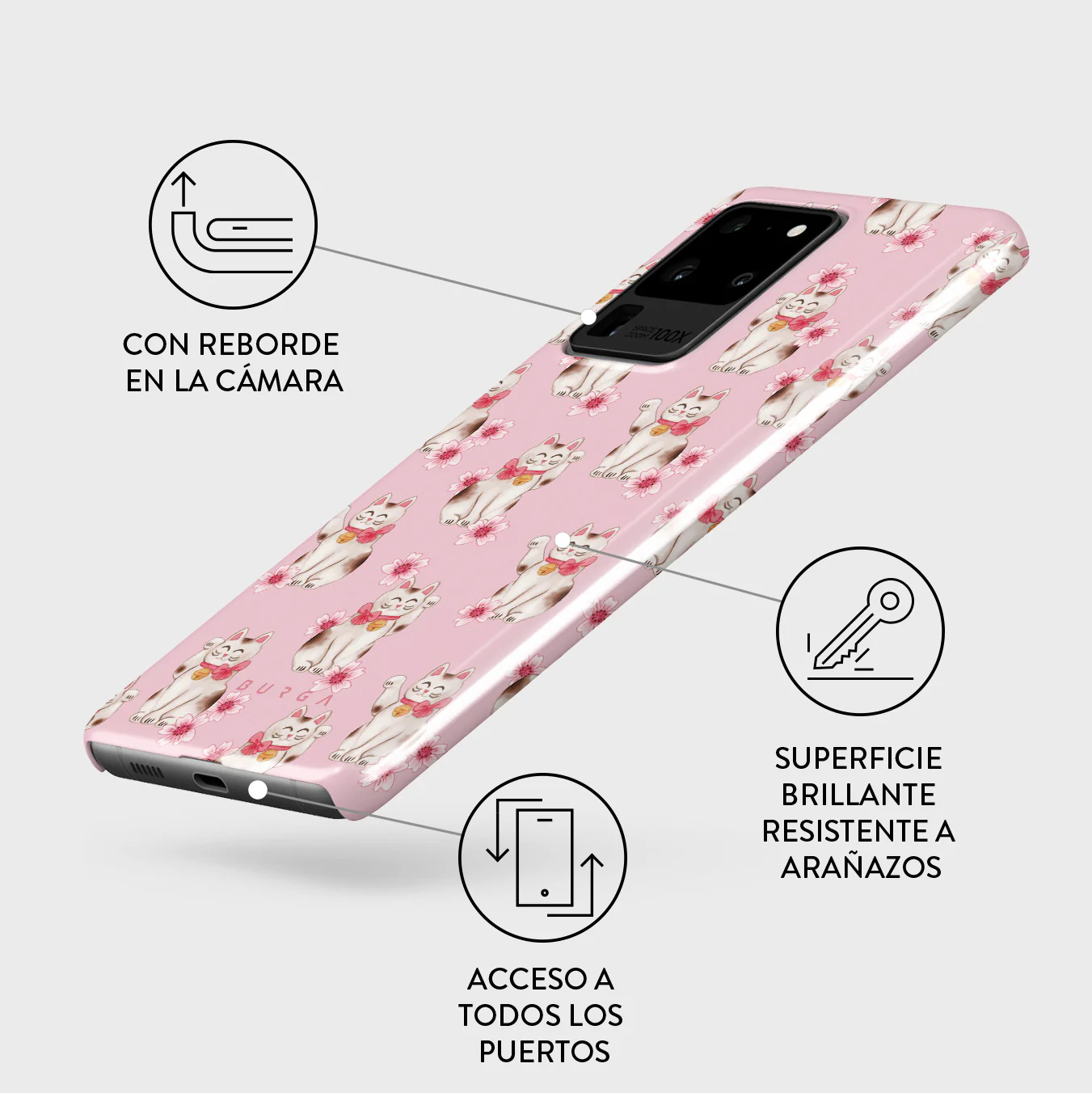 Maneki Neko - Samsung Galaxy S20 Ultra 4G / 5G Funda - Image 3
