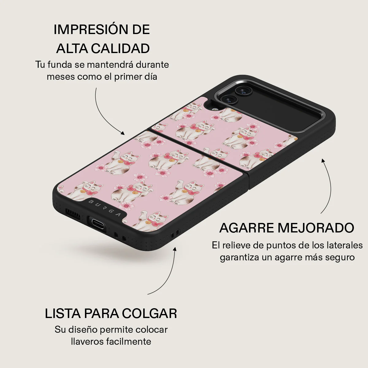 Maneki Neko - Samsung Galaxy Z Flip 4 Funda - Image 24