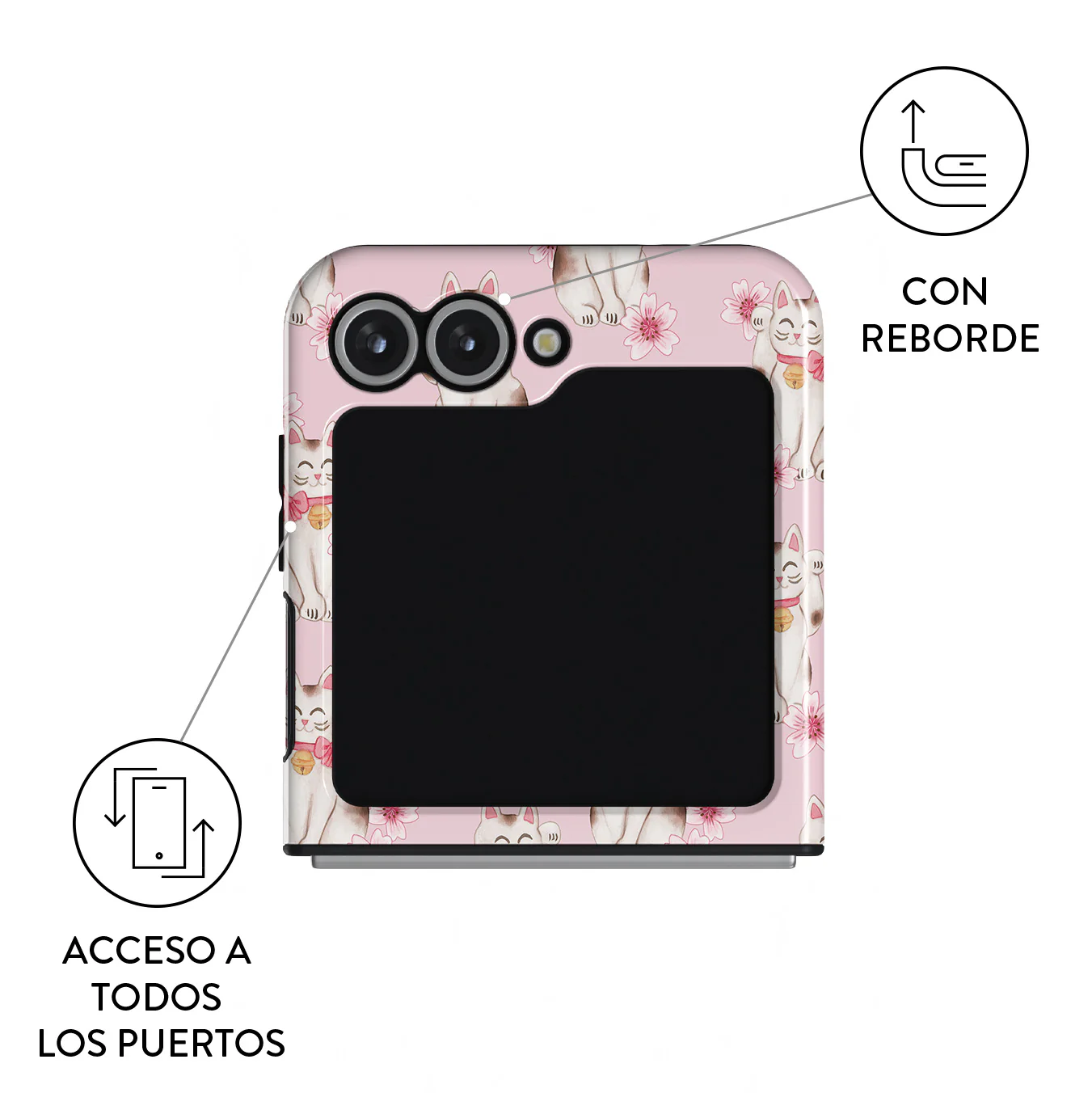 Maneki Neko - Samsung Galaxy Z Flip 7 FE Funda - Image 3