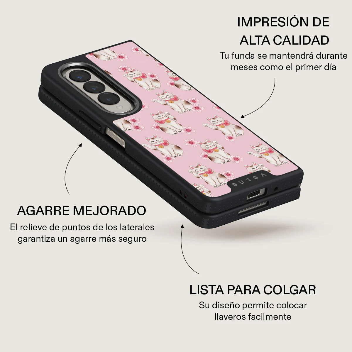 Maneki Neko - Samsung Galaxy Z Fold 4 Funda - Image 17