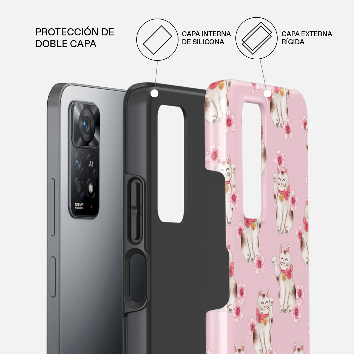 Maneki Neko - Xiaomi Redmi Note 11 Pro+ Funda - Image 2