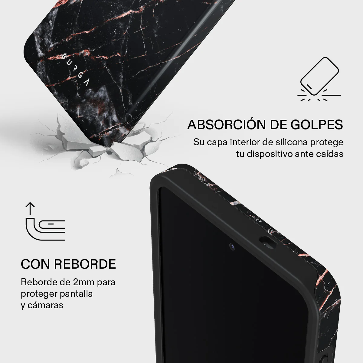 Rose Gold Marble - Samsung Galaxy S26 Funda - Image 4
