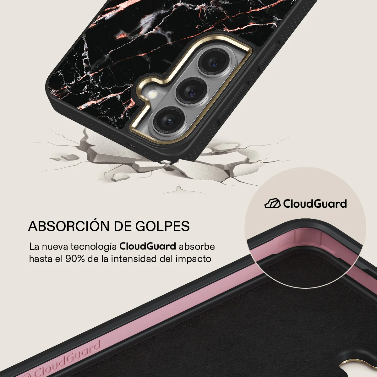 Rose Gold Marble - Samsung Galaxy S26 Funda - Image 7