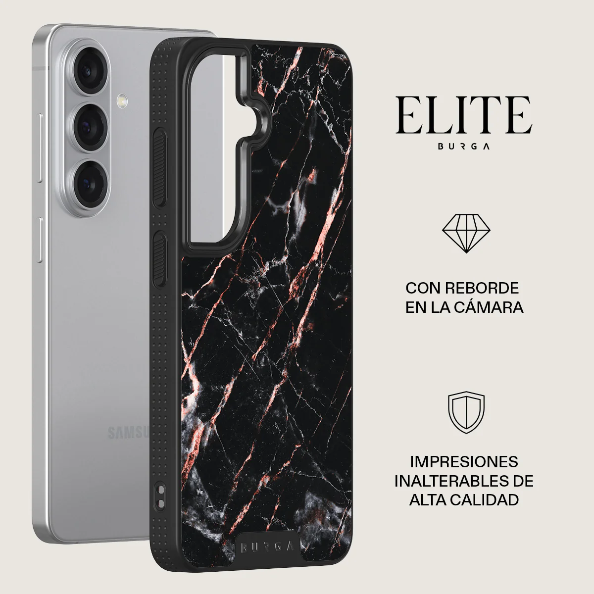 Rose Gold Marble - Samsung Galaxy S26 Plus Funda - Image 13