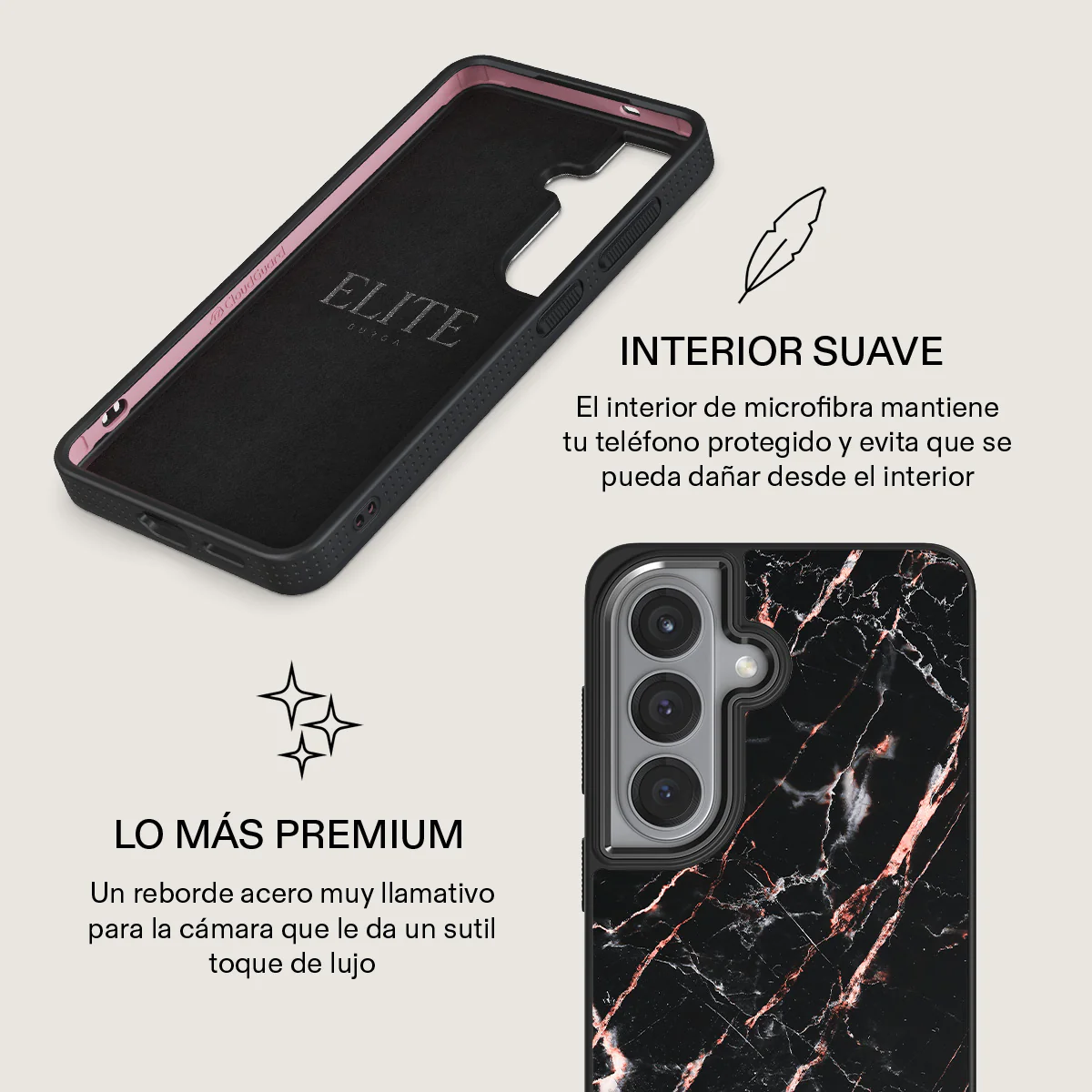 Rose Gold Marble - Samsung Galaxy S26 Plus Funda - Image 17