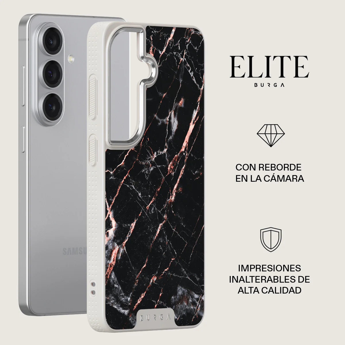 Rose Gold Marble - Samsung Galaxy S26 Plus Funda - Image 34