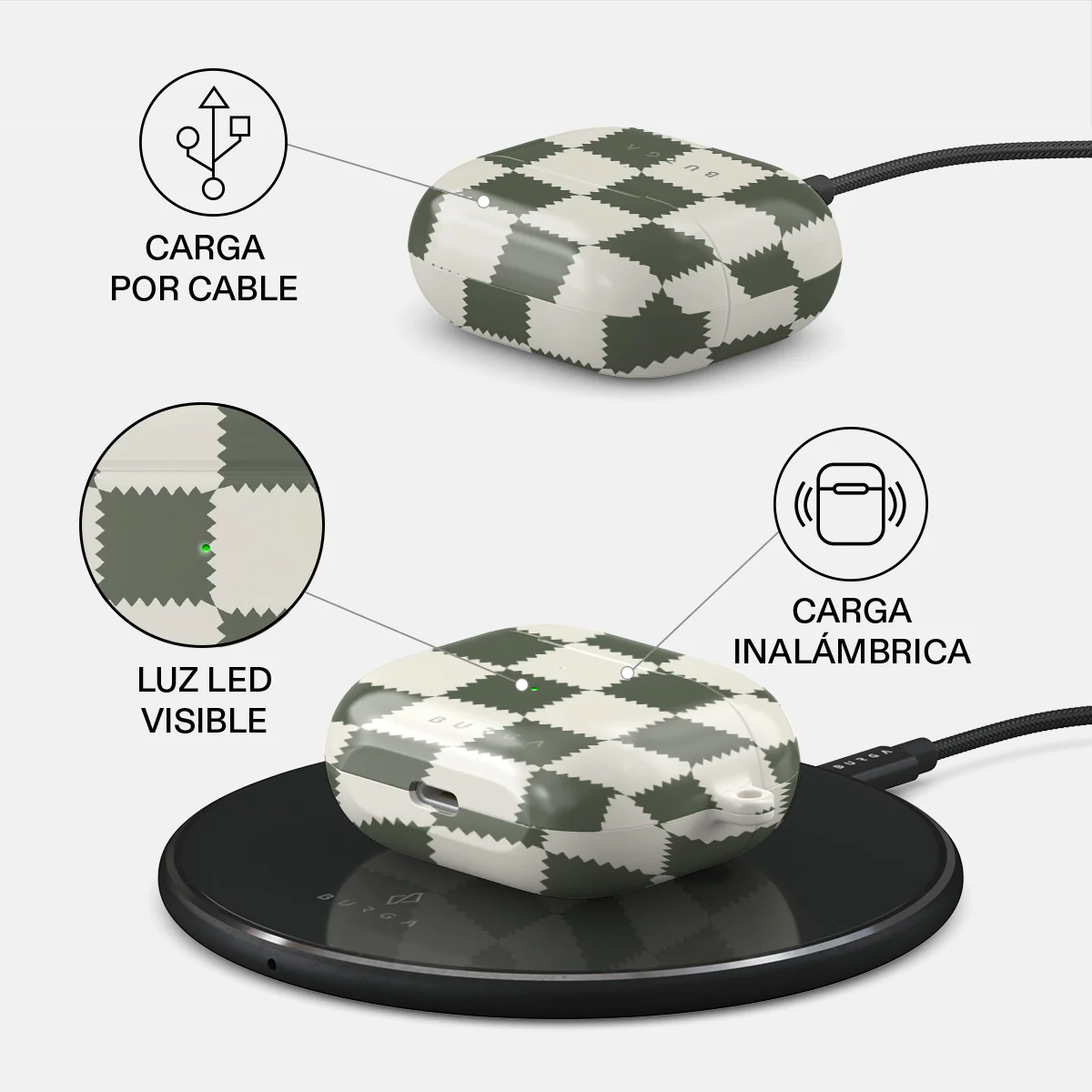 Retro Grid - AirPods 3 Funda - Image 3