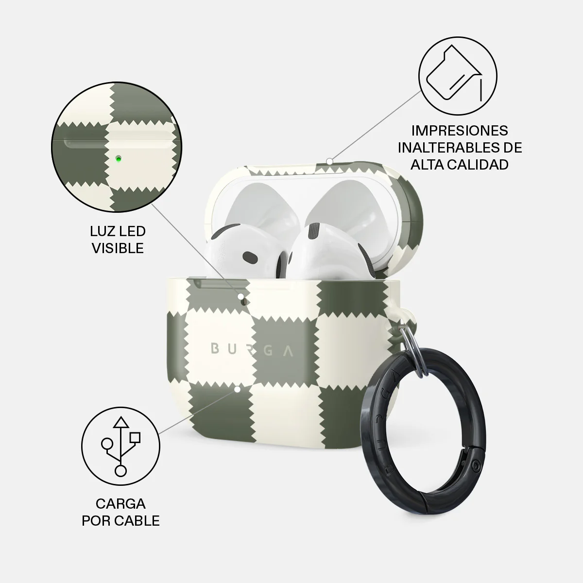 Retro Grid - AirPods 4 Funda - Image 3