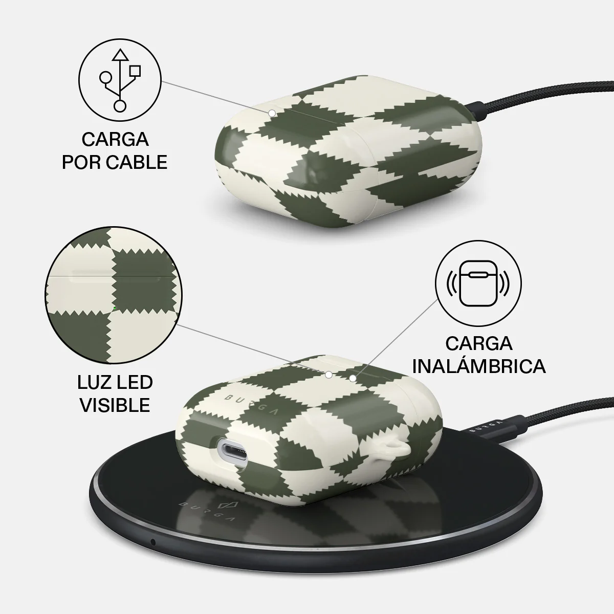 Retro Grid - AirPods Funda - Image 3