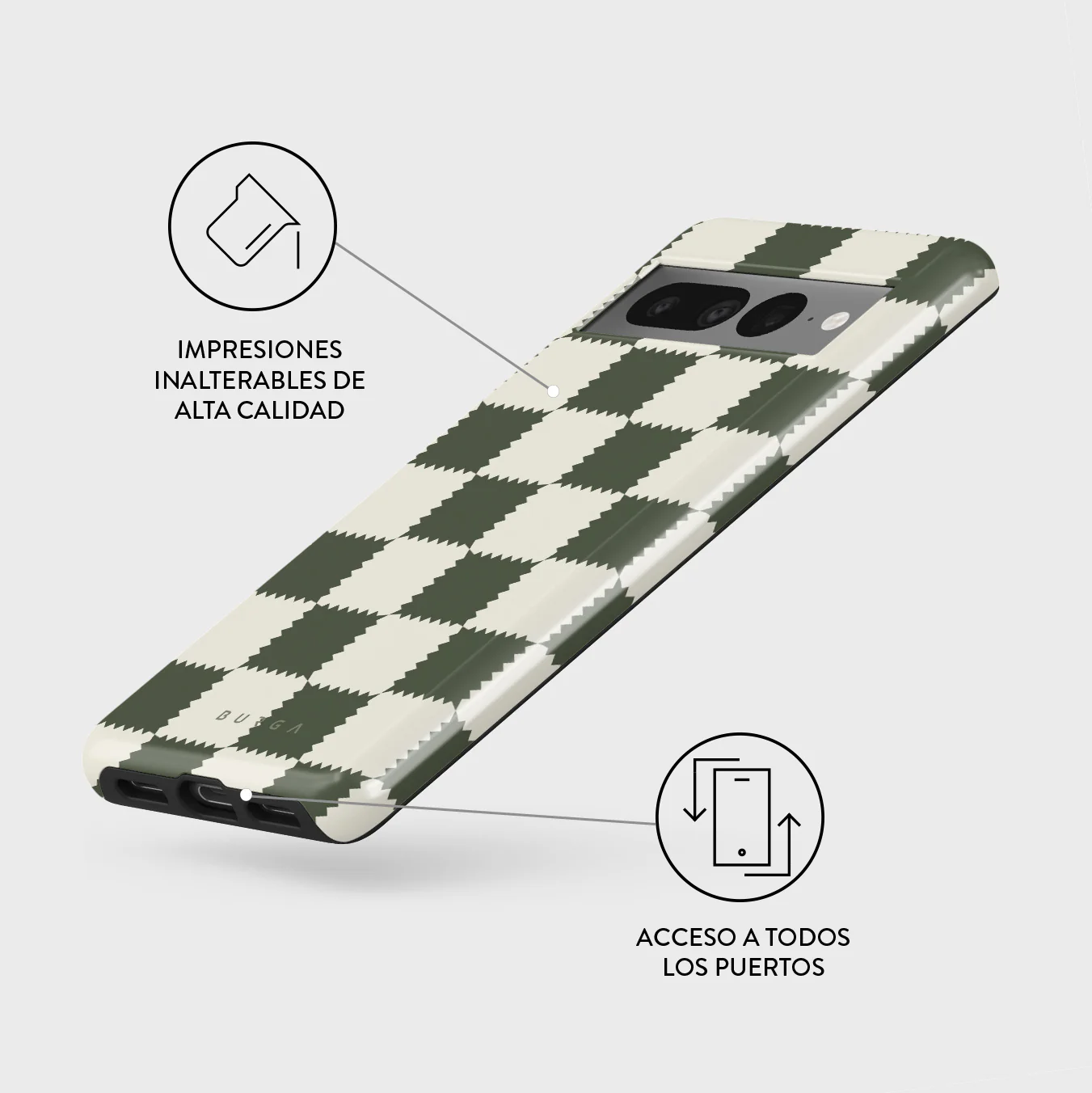 Retro Grid - Google Pixel 7 Pro Funda - Image 3