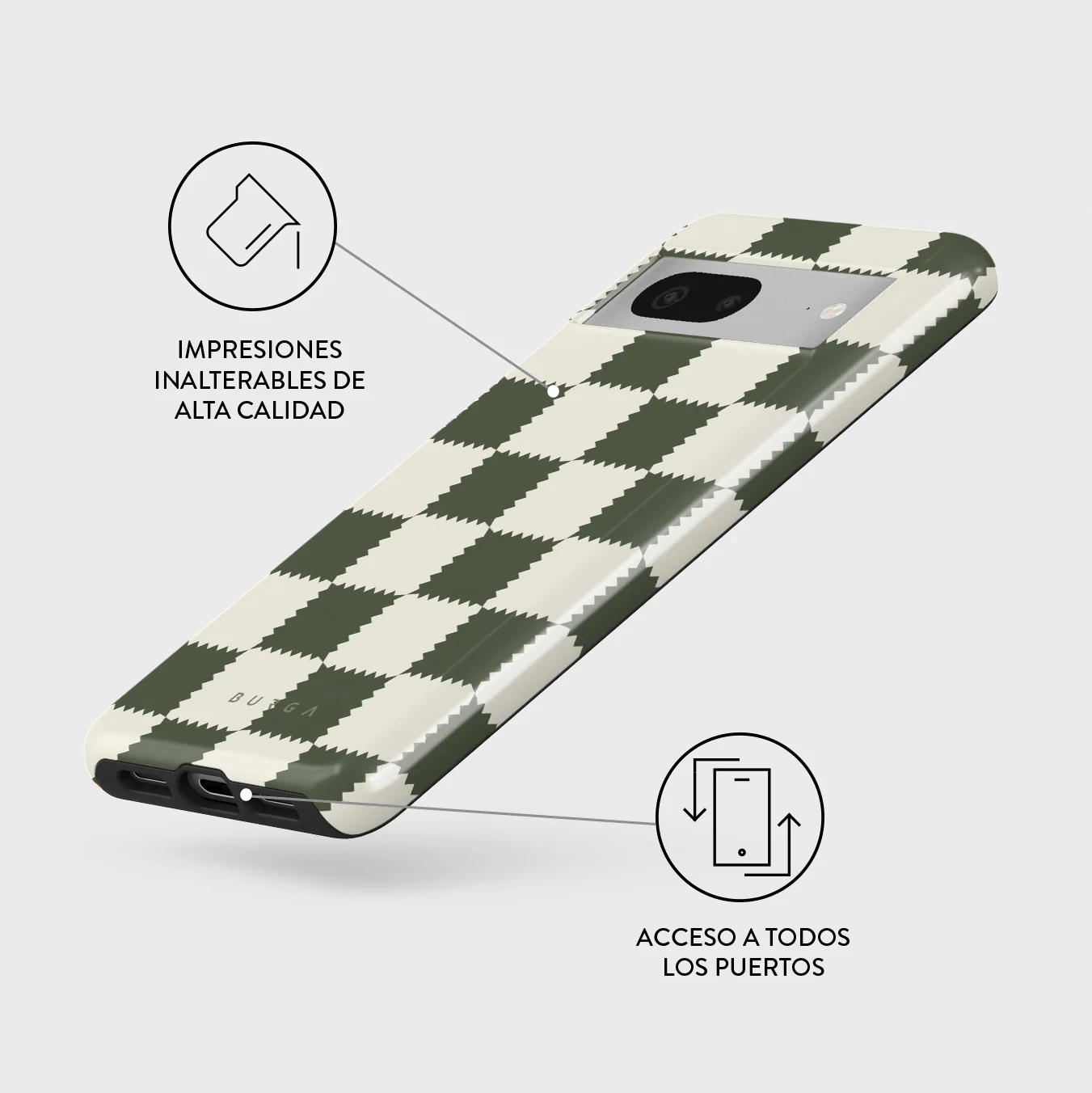Retro Grid - Google Pixel 7a Funda - Image 3