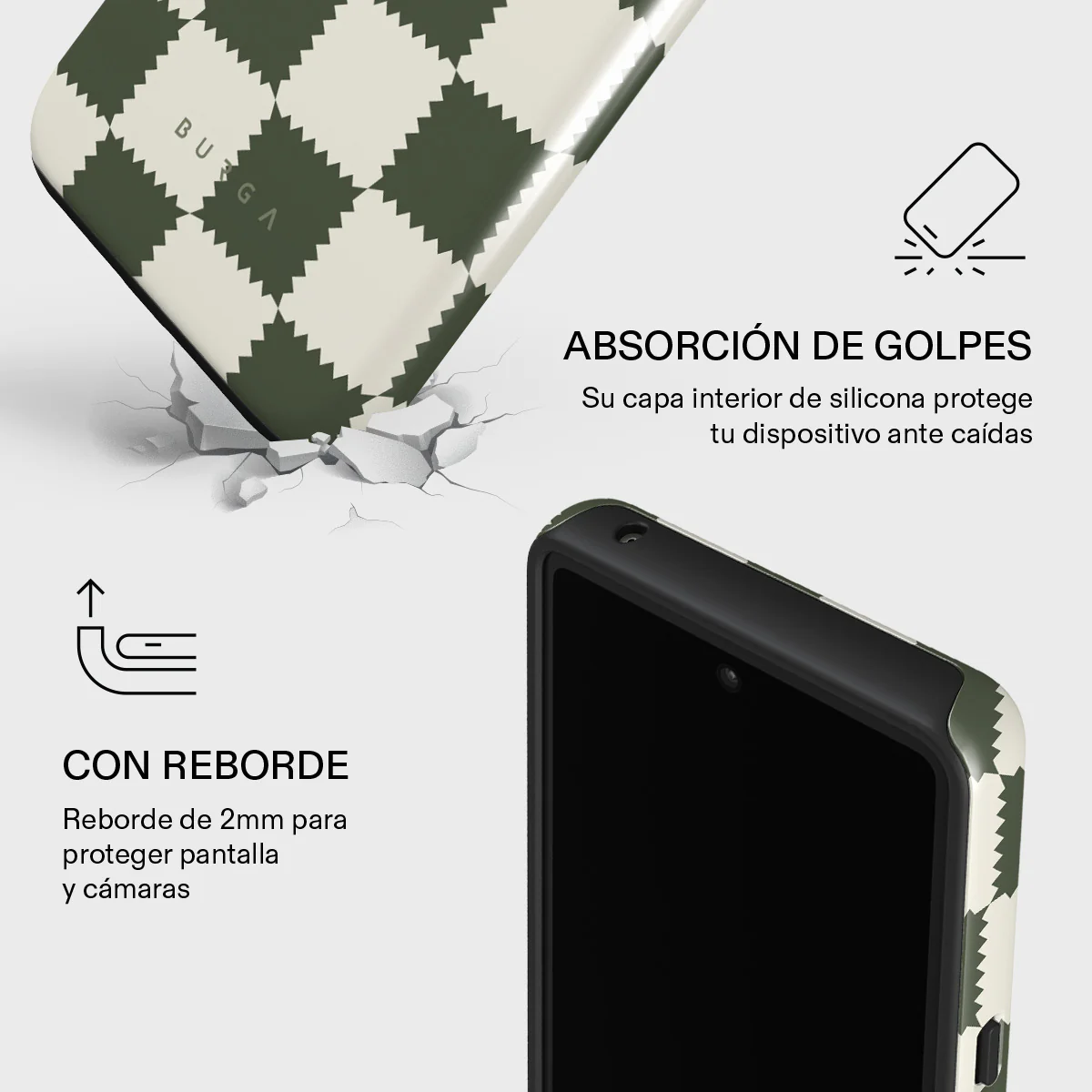 Retro Grid - Google Pixel 7a Funda - Image 4