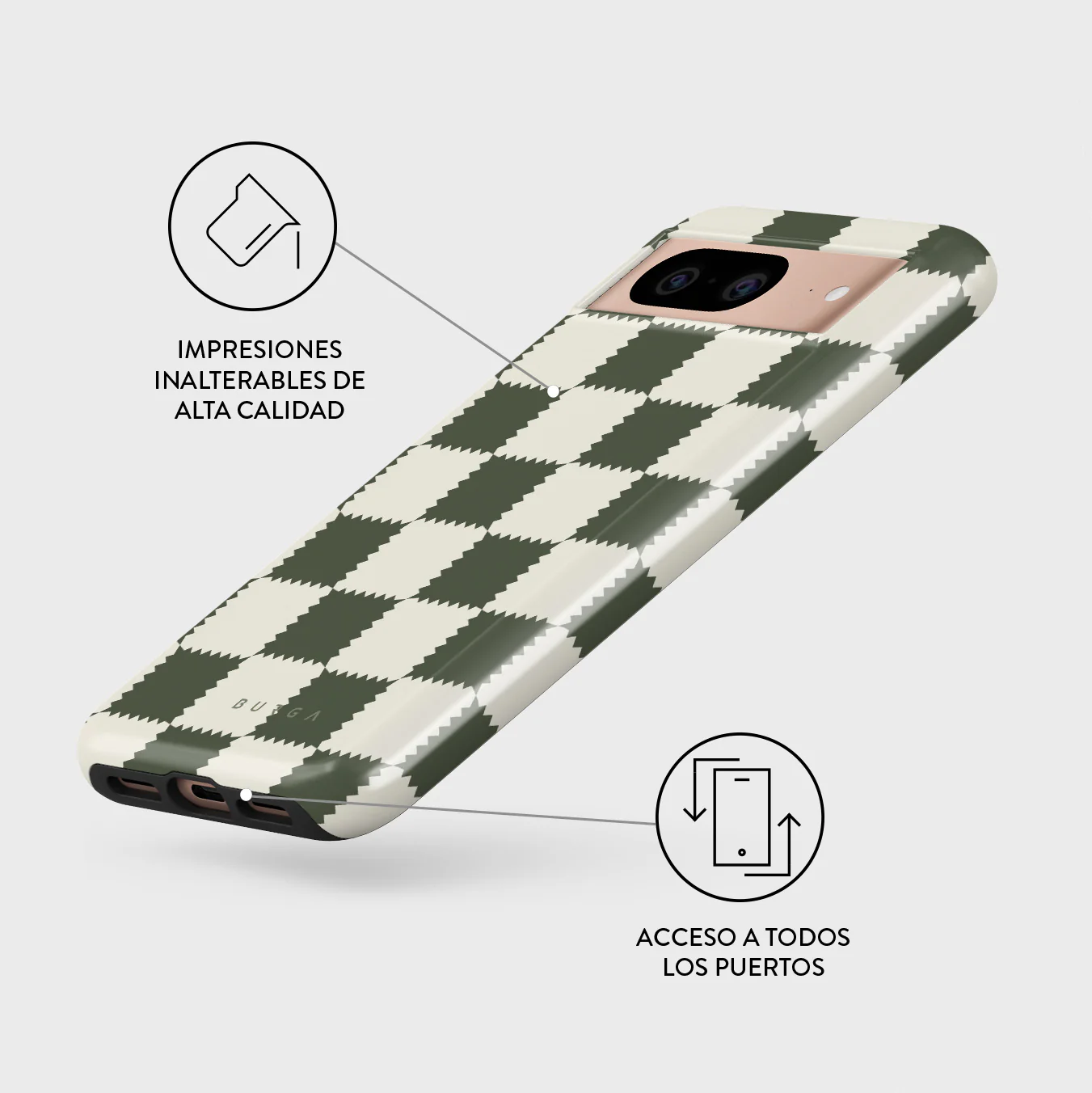Retro Grid - Google Pixel 8 Funda - Image 3