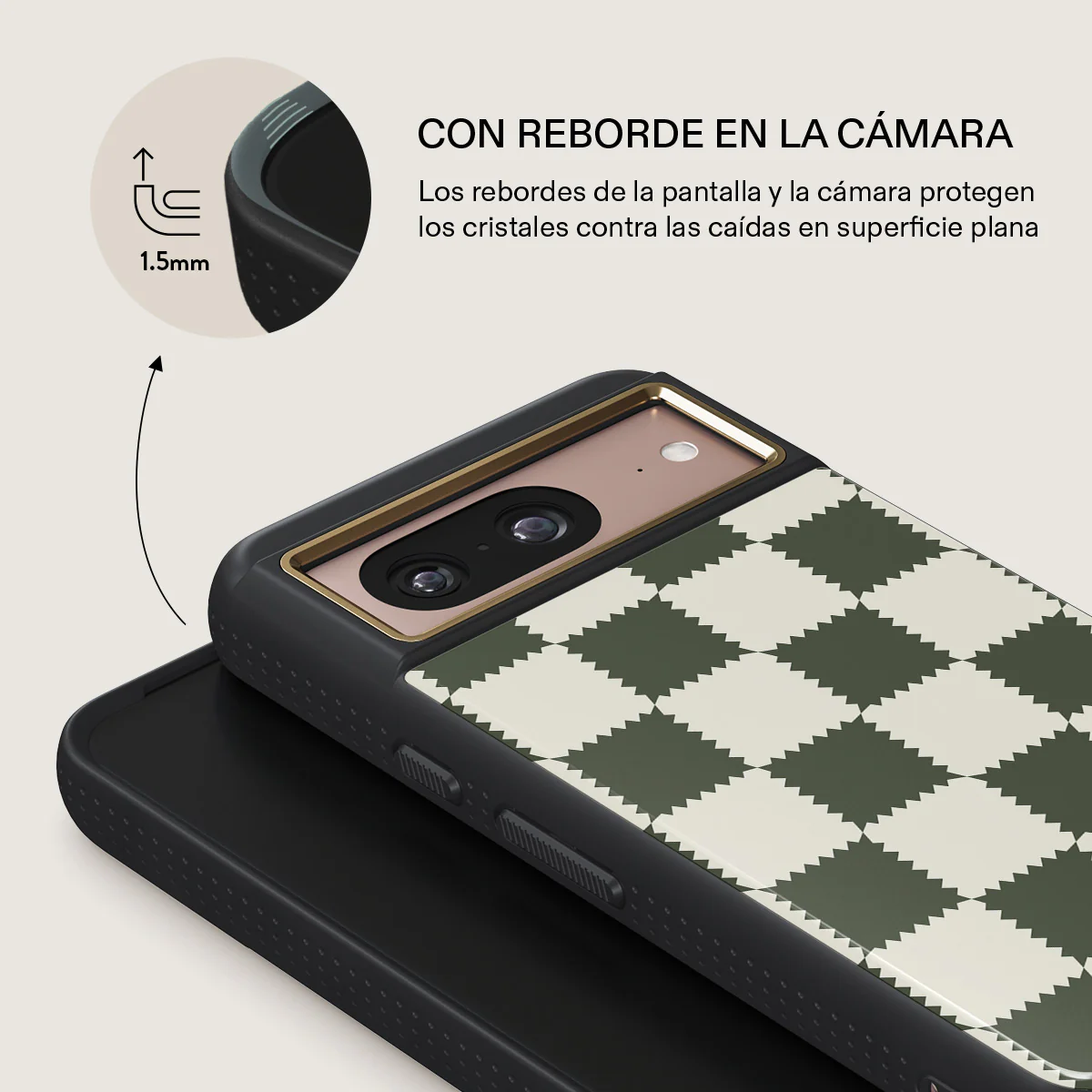 Retro Grid - Google Pixel 8 Funda - Image 8