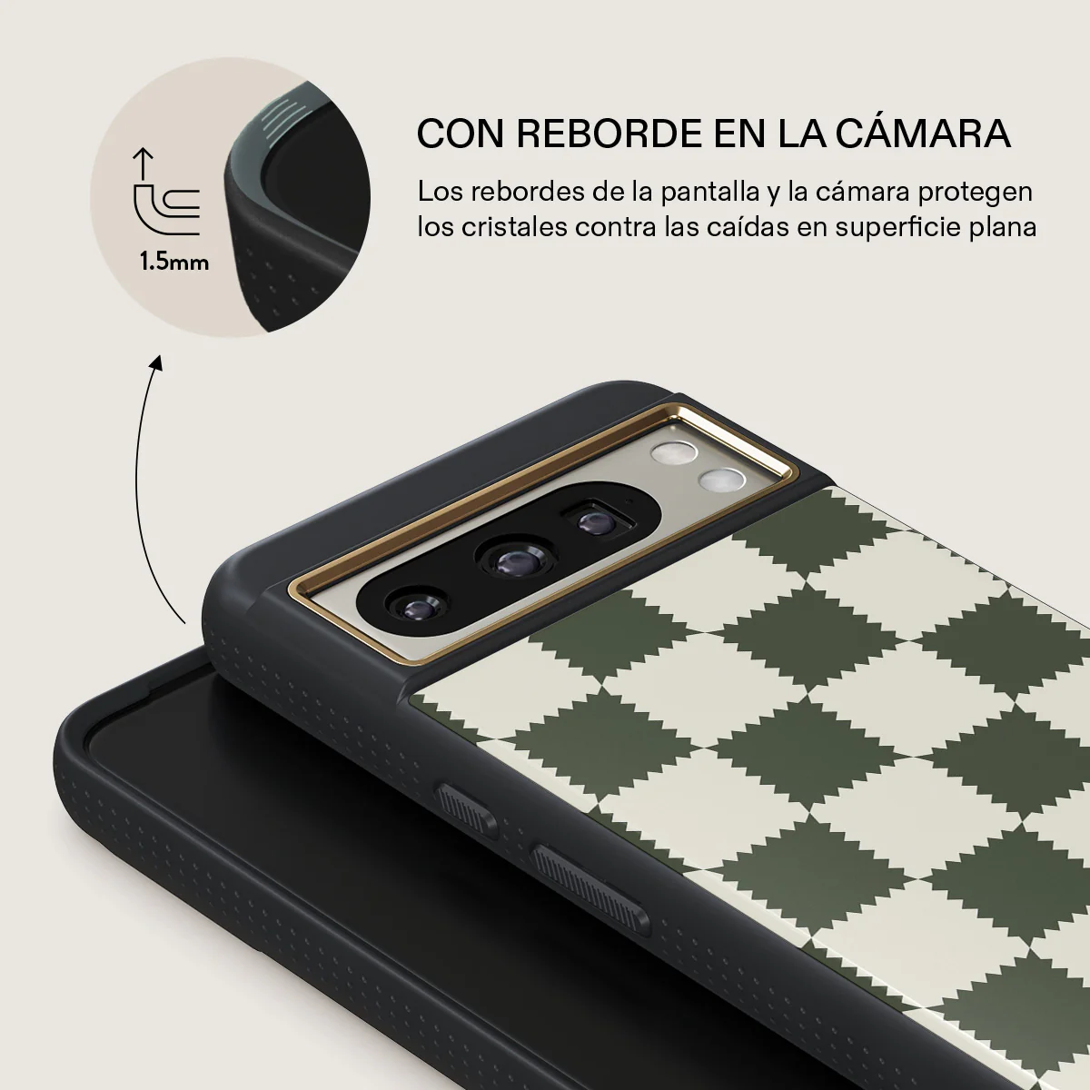 Retro Grid - Google Pixel 8 Pro Funda - Image 8
