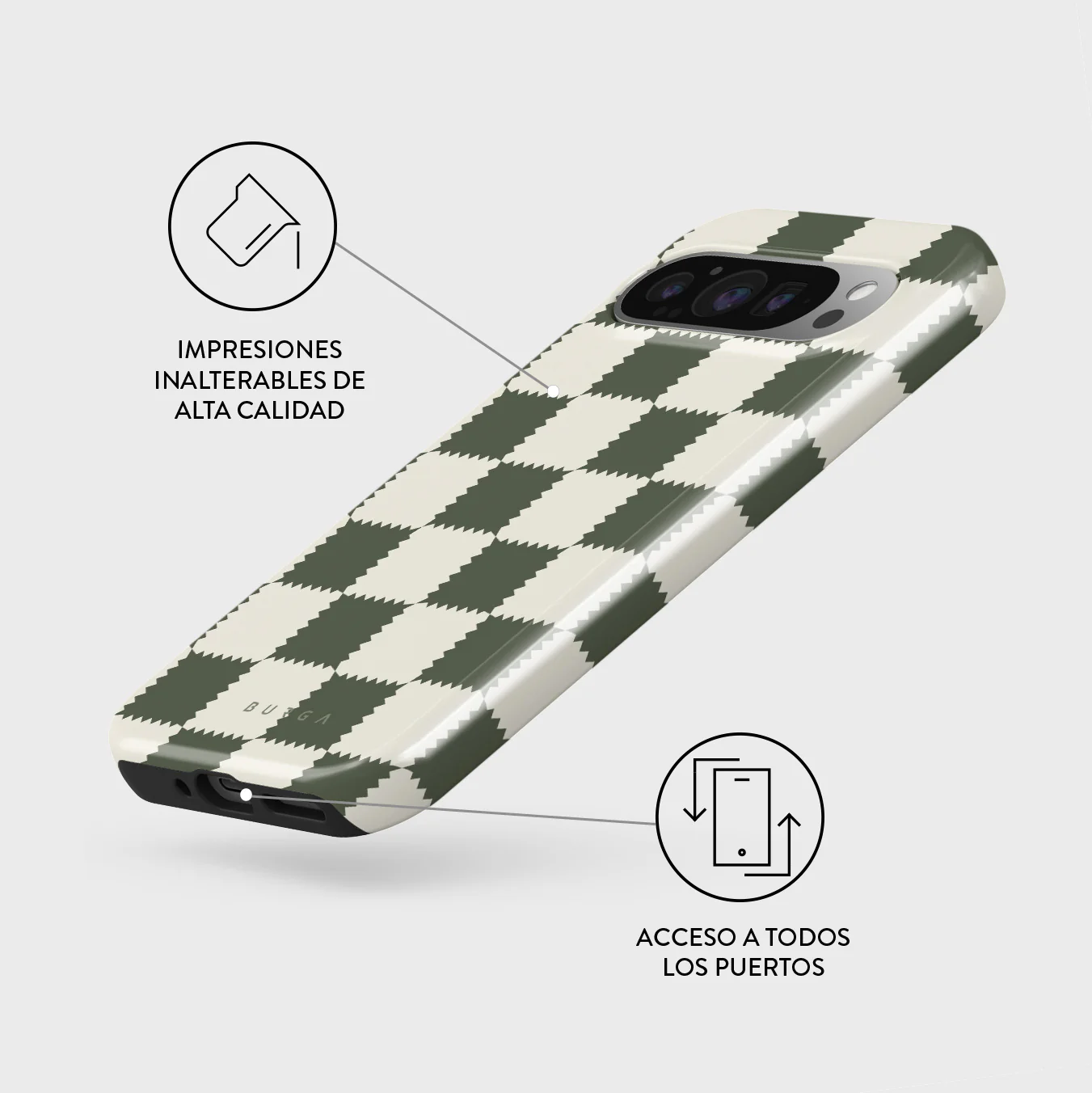 Retro Grid - Google Pixel 9 Pro Funda - Image 3