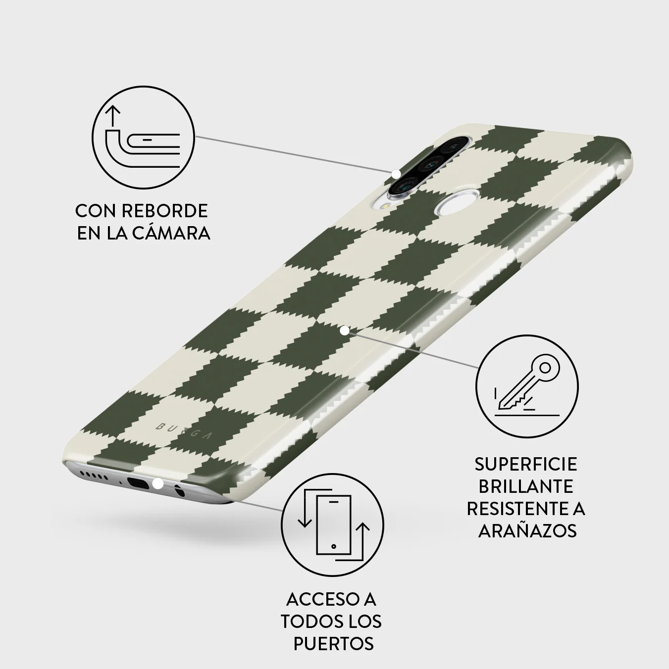 Retro Grid - Huawei P30 Lite Funda - Image 3