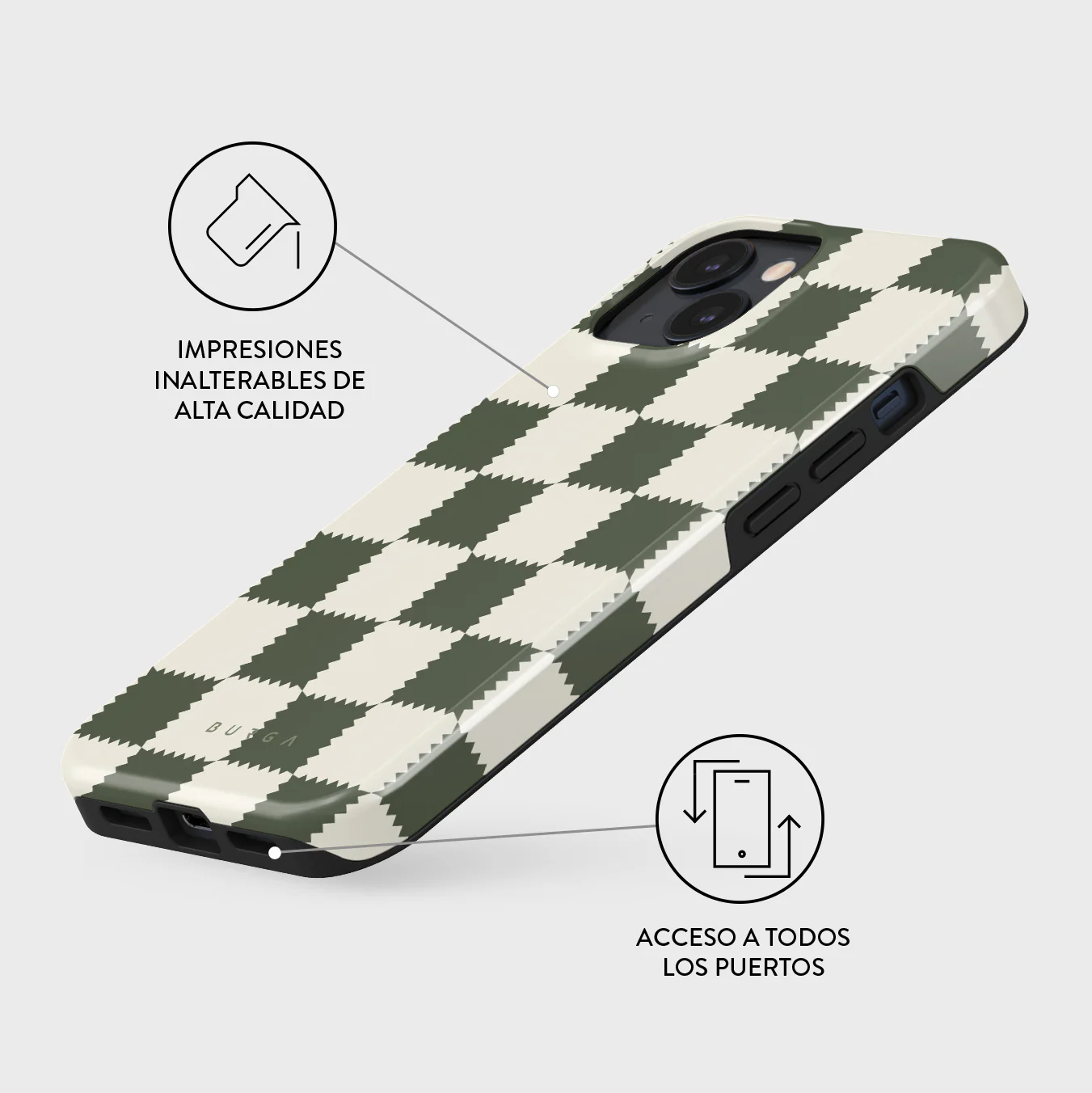 Retro Grid - iPhone 15 Plus Funda - Image 3