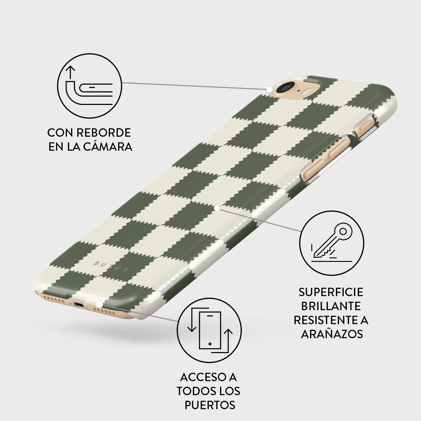 Retro Grid - iPhone 7 / iPhone 8 Funda - Image 3