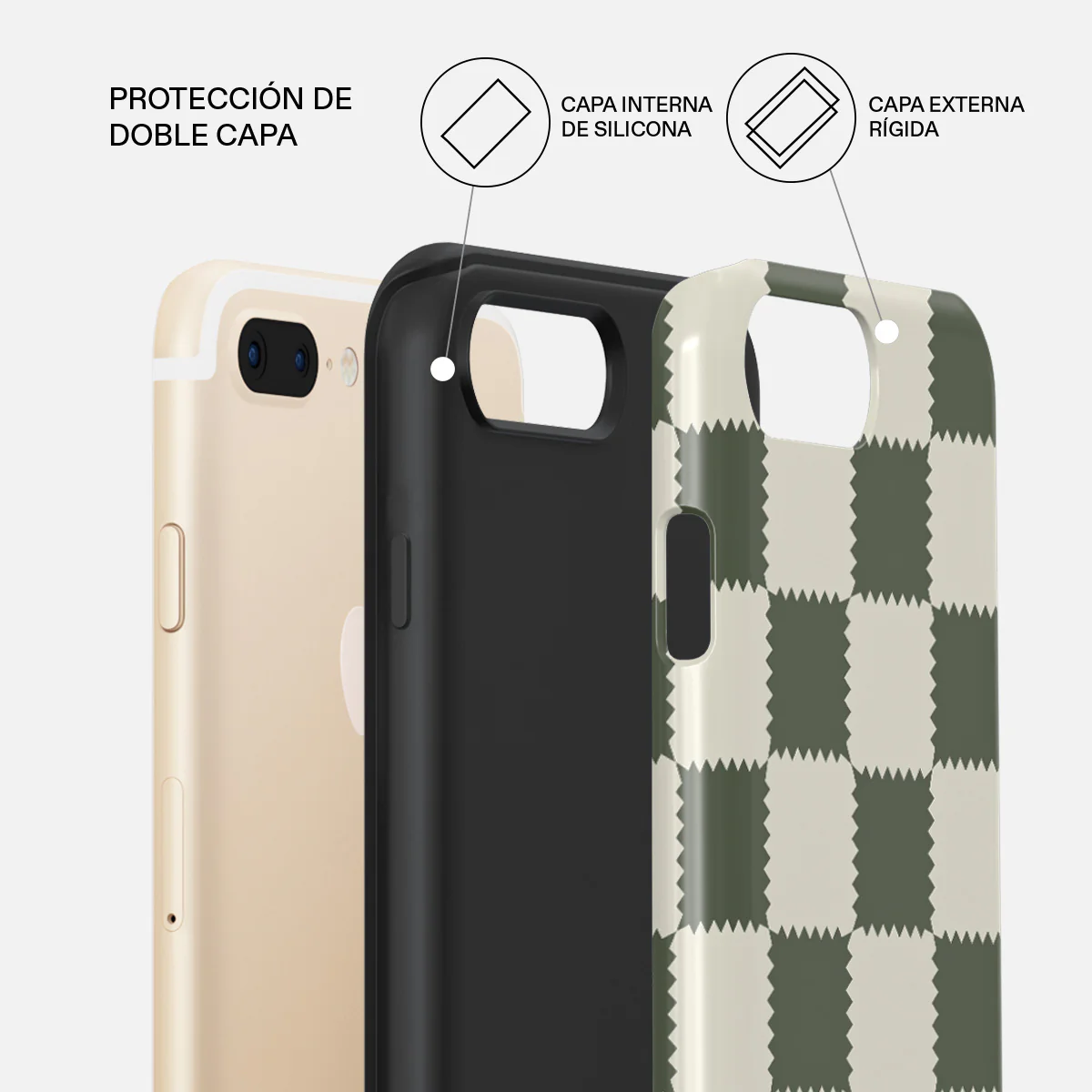Retro Grid - iPhone 7 Plus / 8 Plus Funda - Image 6