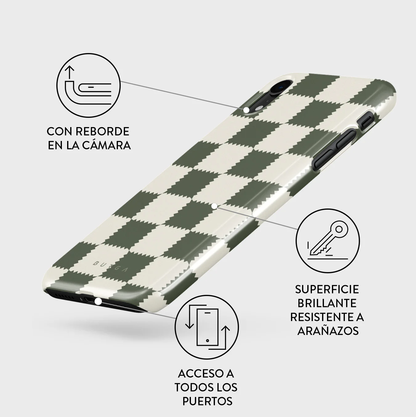 Retro Grid - iPhone XR Funda - Image 3