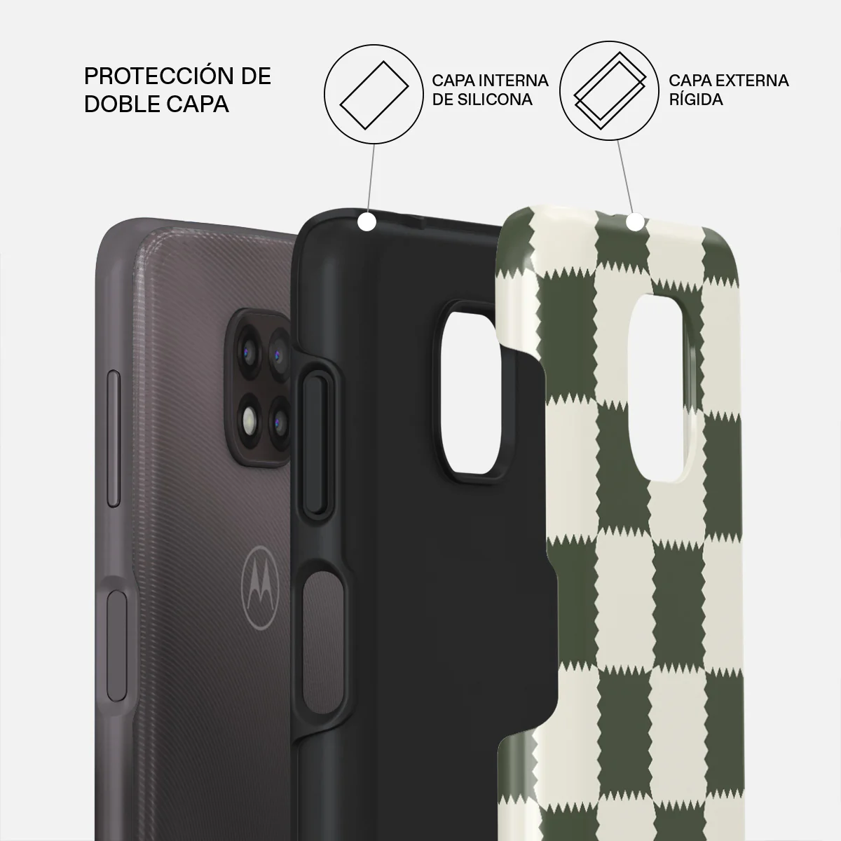 Retro Grid - Motorola Moto G Power 2021 Funda - Image 2