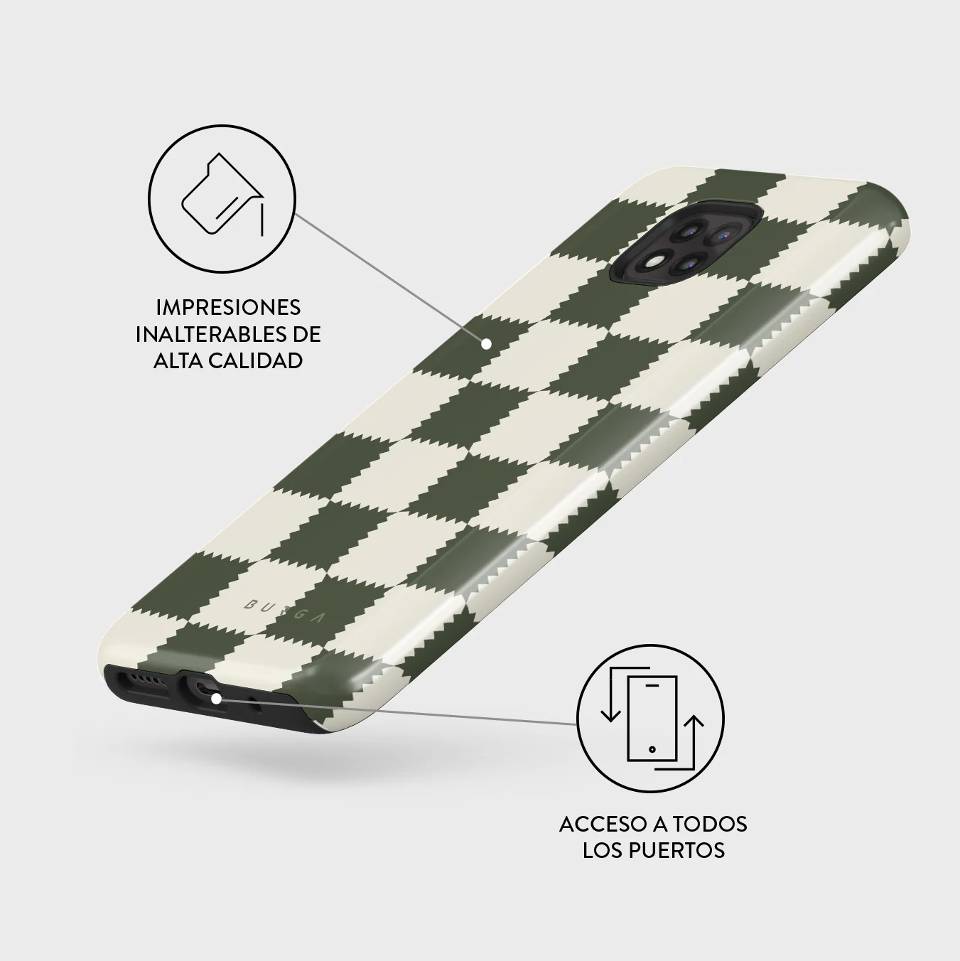Retro Grid - Motorola Moto G Power 2021 Funda - Image 3
